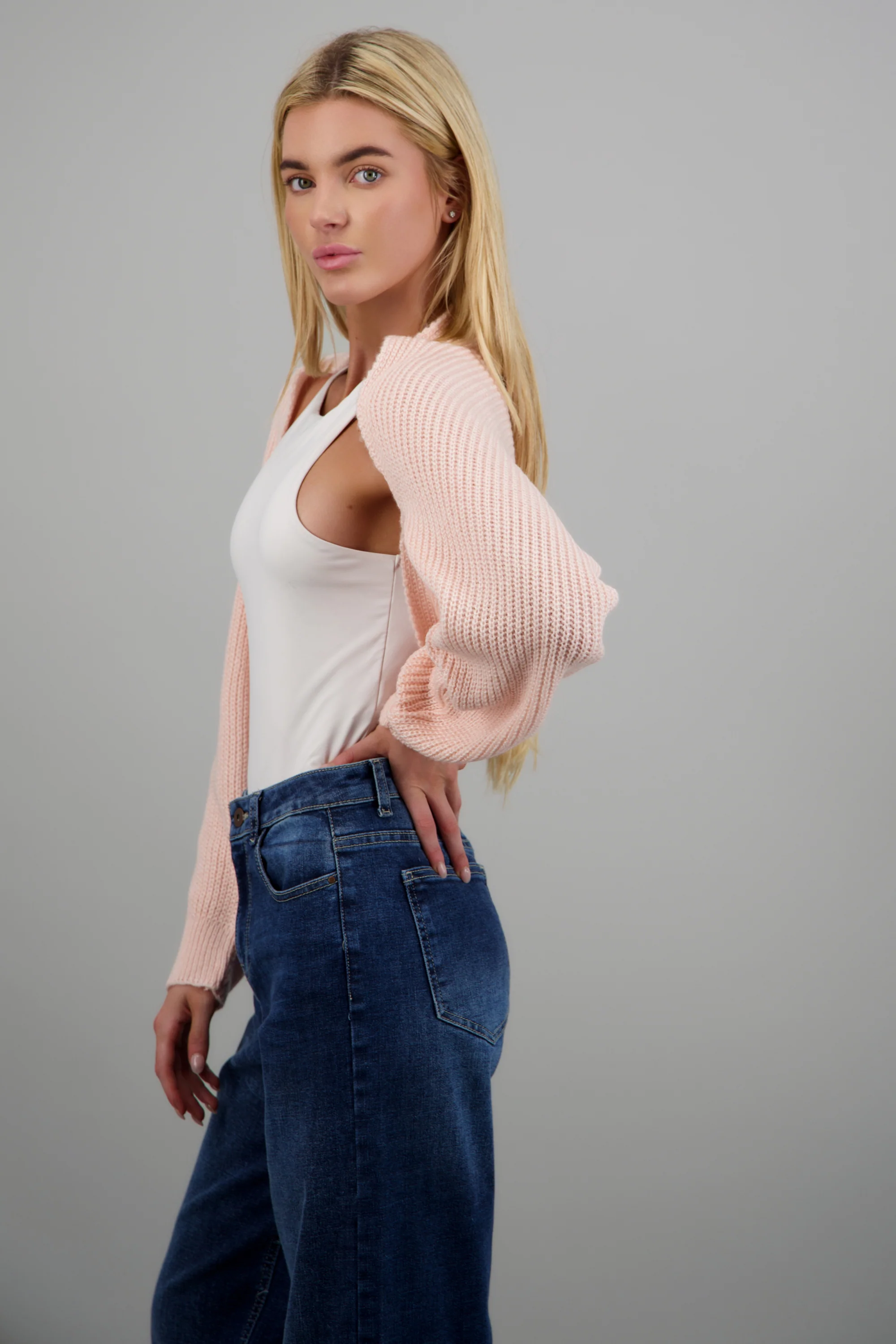 Cardigan bolero en tejido - Image 3