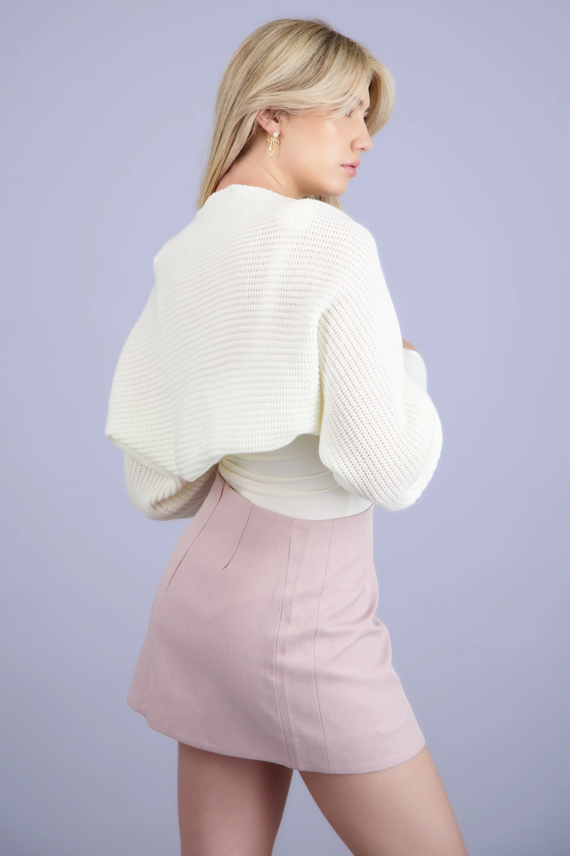Cardigan bolero en tejido - Image 4