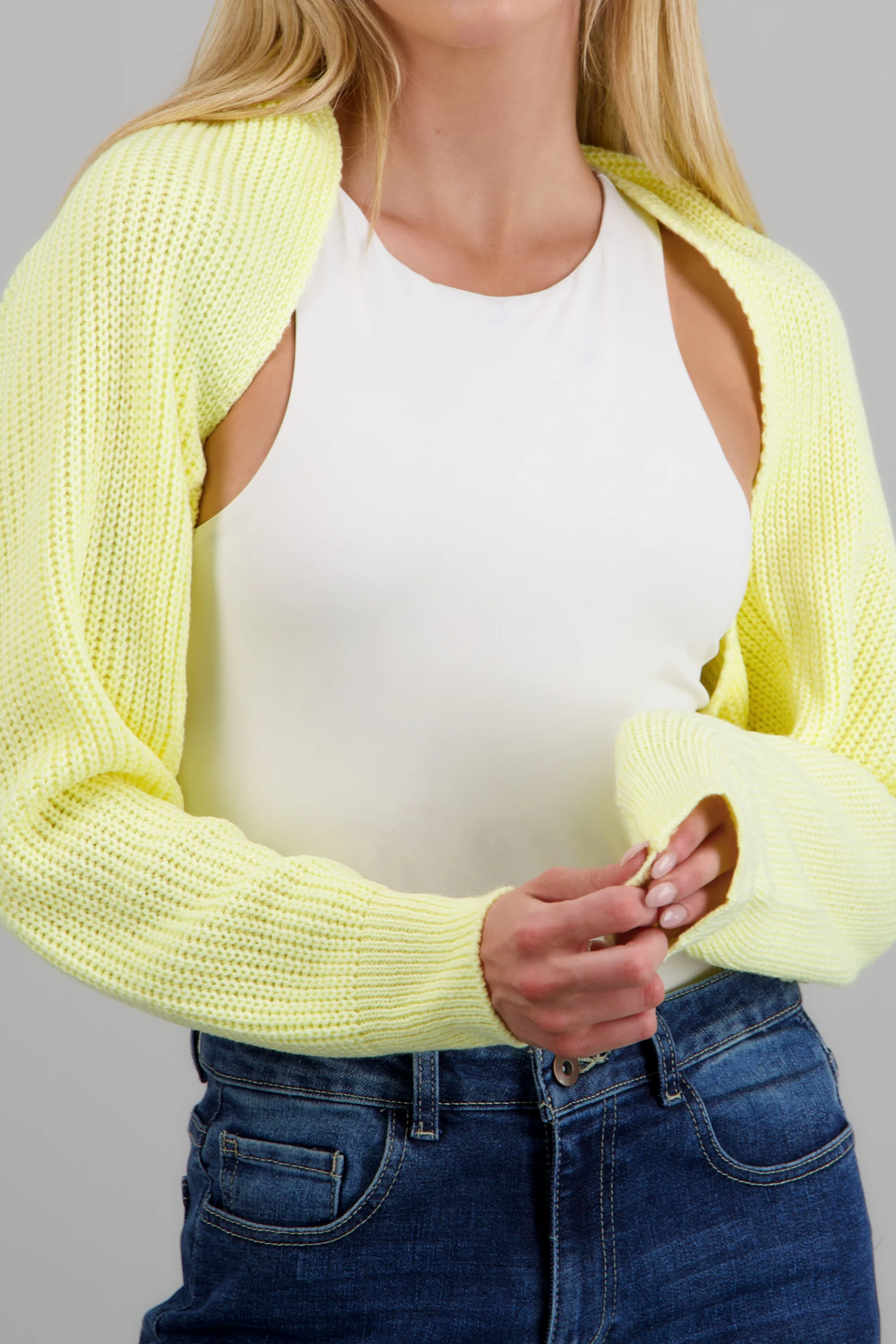 Cardigan bolero en tejido - Image 5