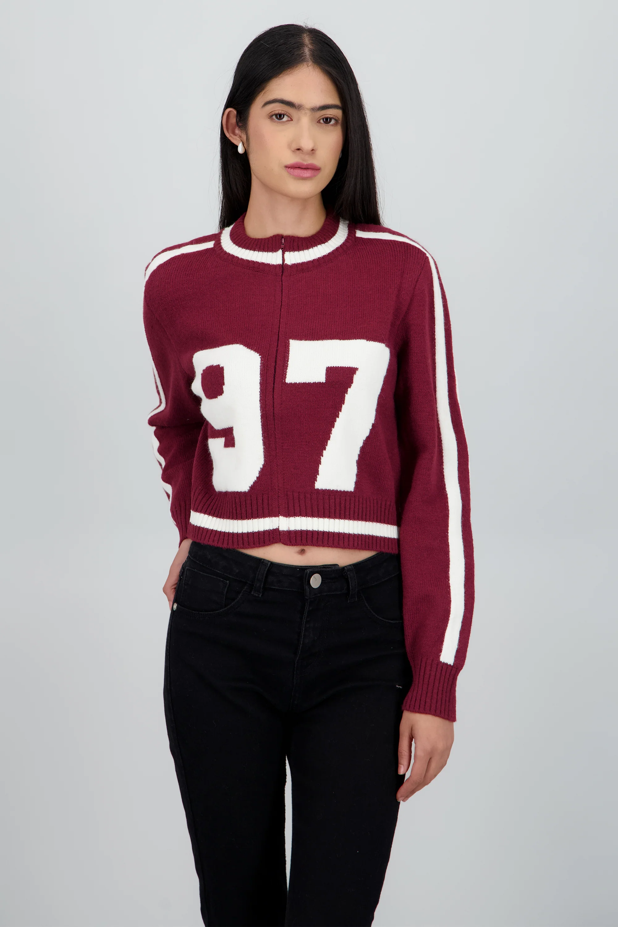 Cardigan con numero contraste - Image 2