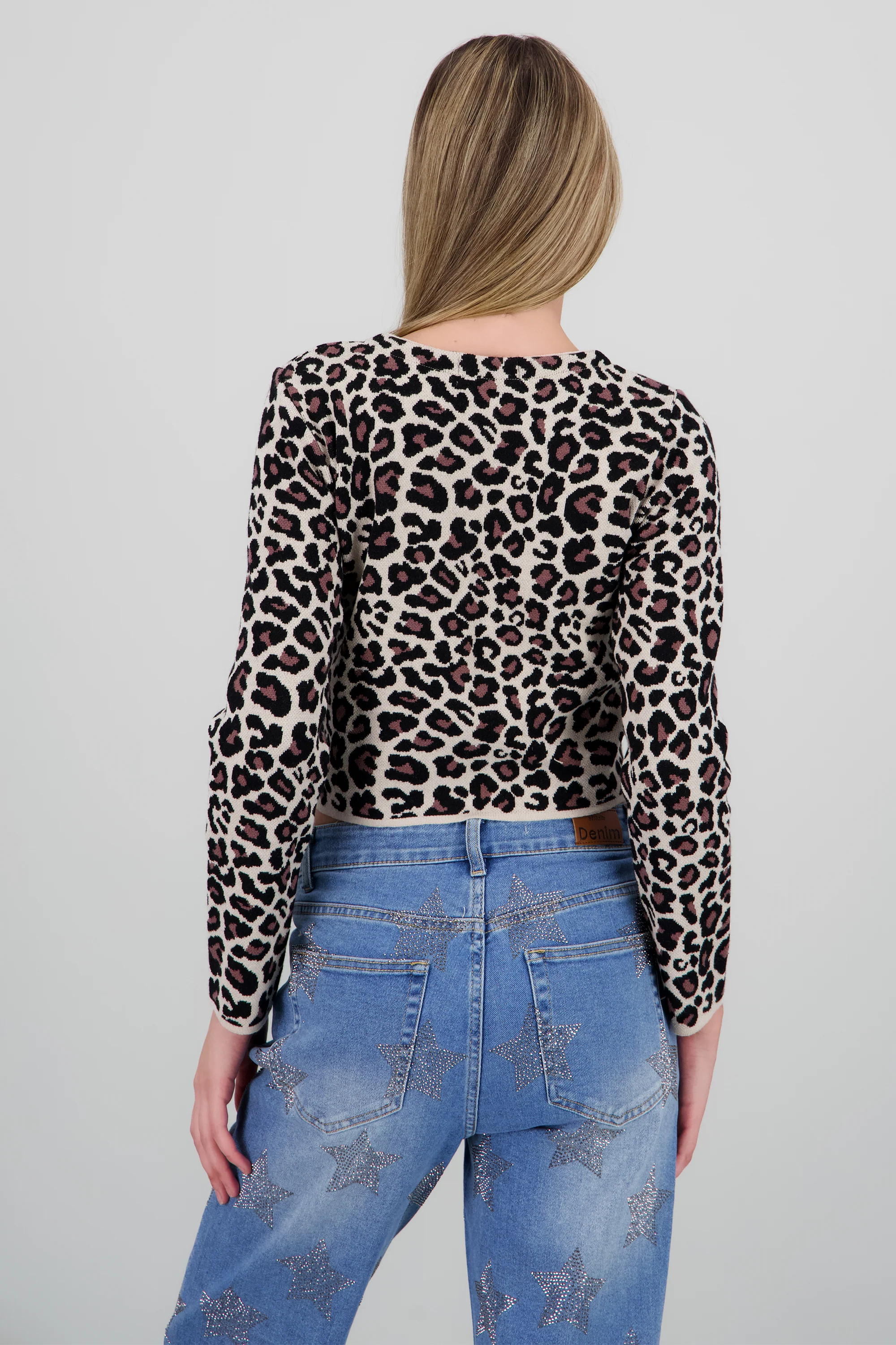 Cardigan crop animal print - Image 4