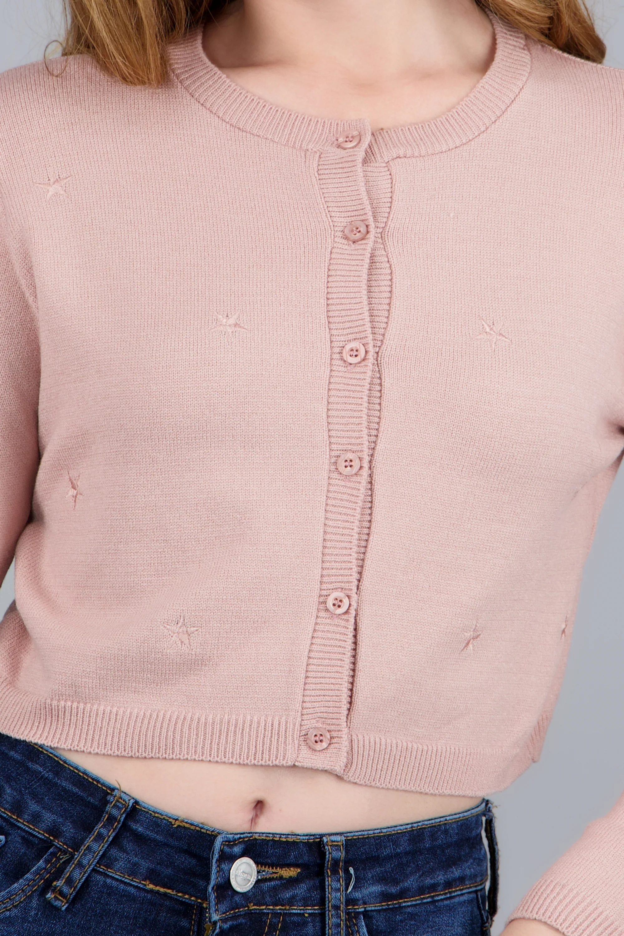Cardigan detalle bordado estrellas - Image 5