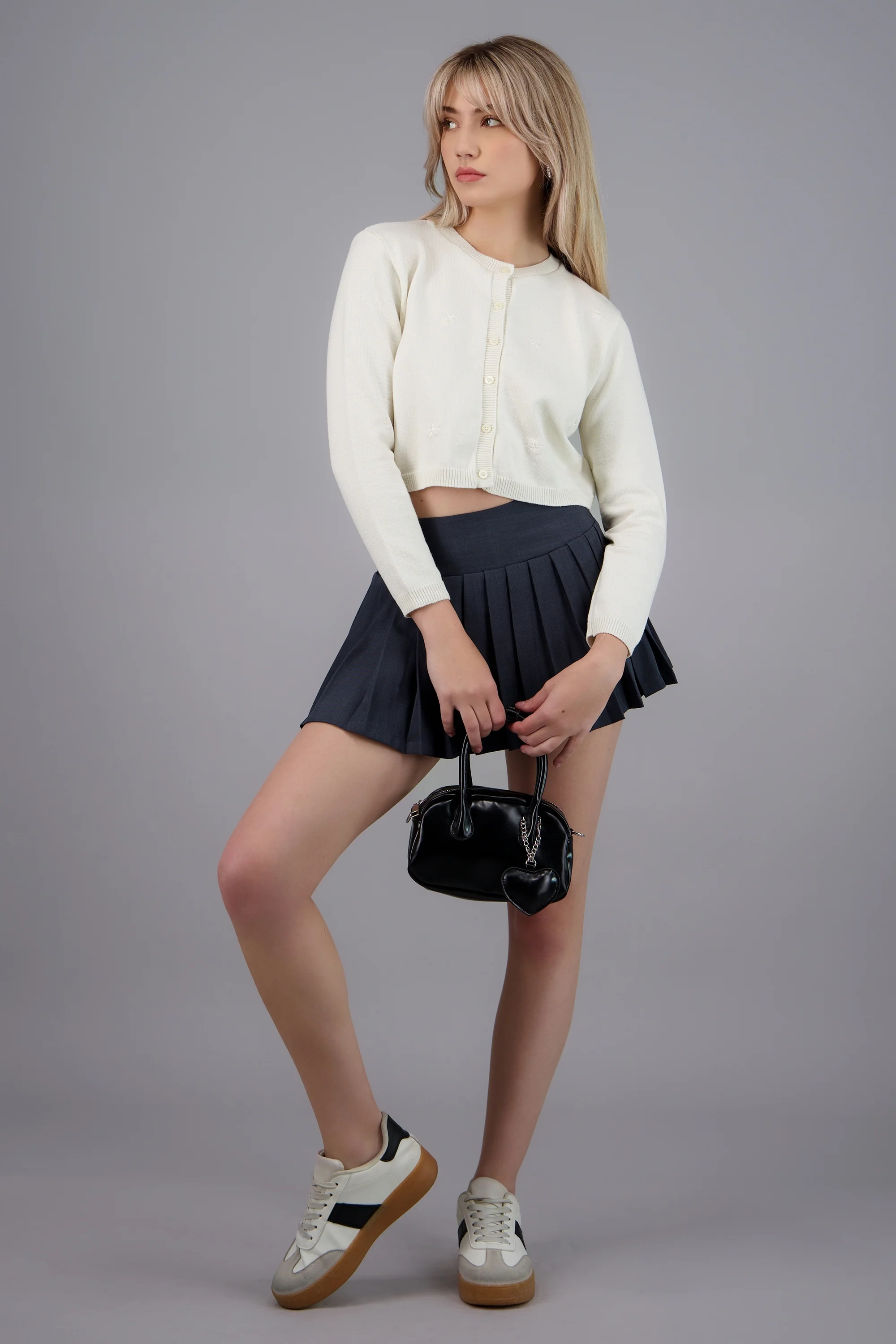 Cardigan detalle bordado estrellas