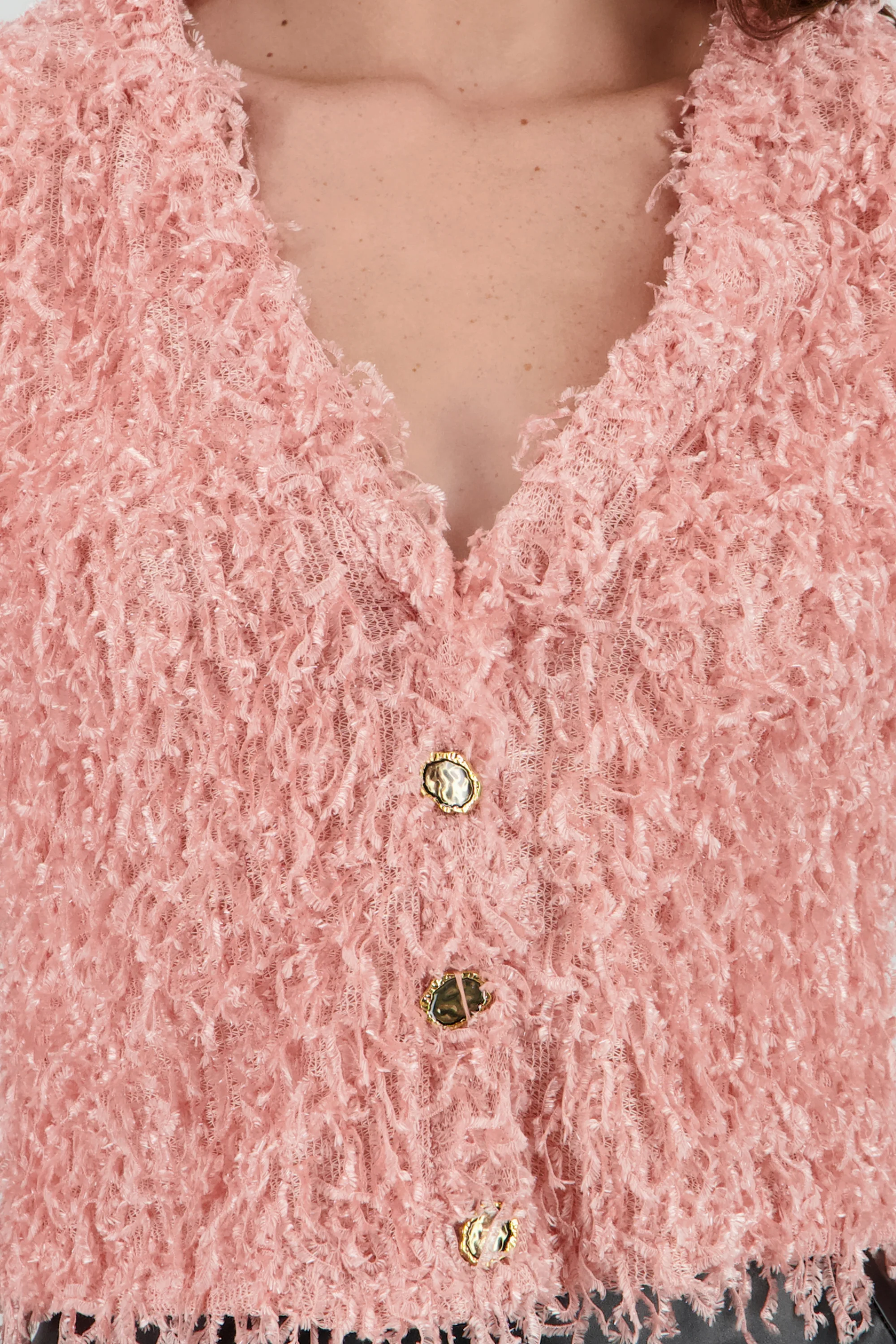 Cardigan detalle pelo con brillos - Image 5