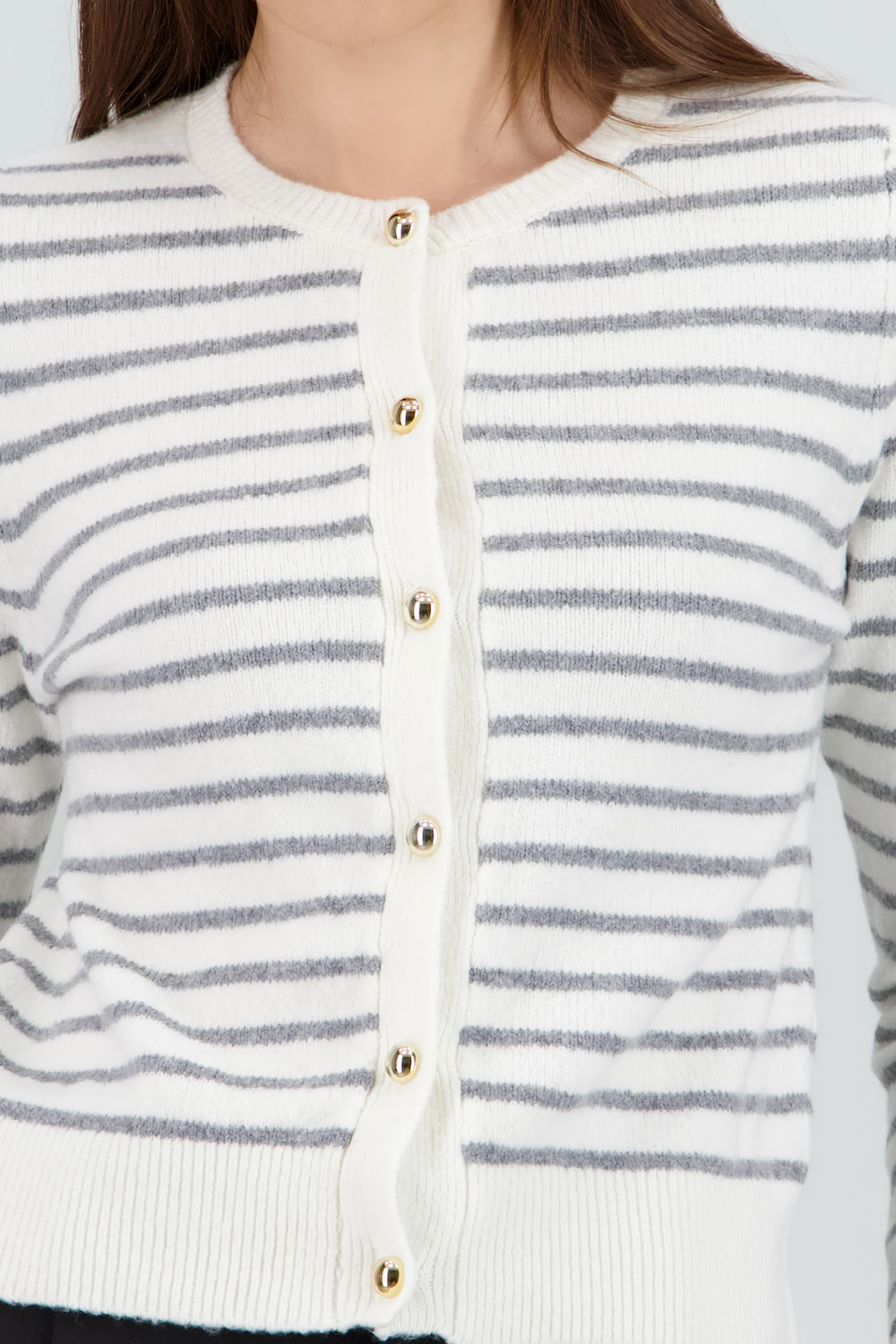 Cardigan detalle rayas - Image 5