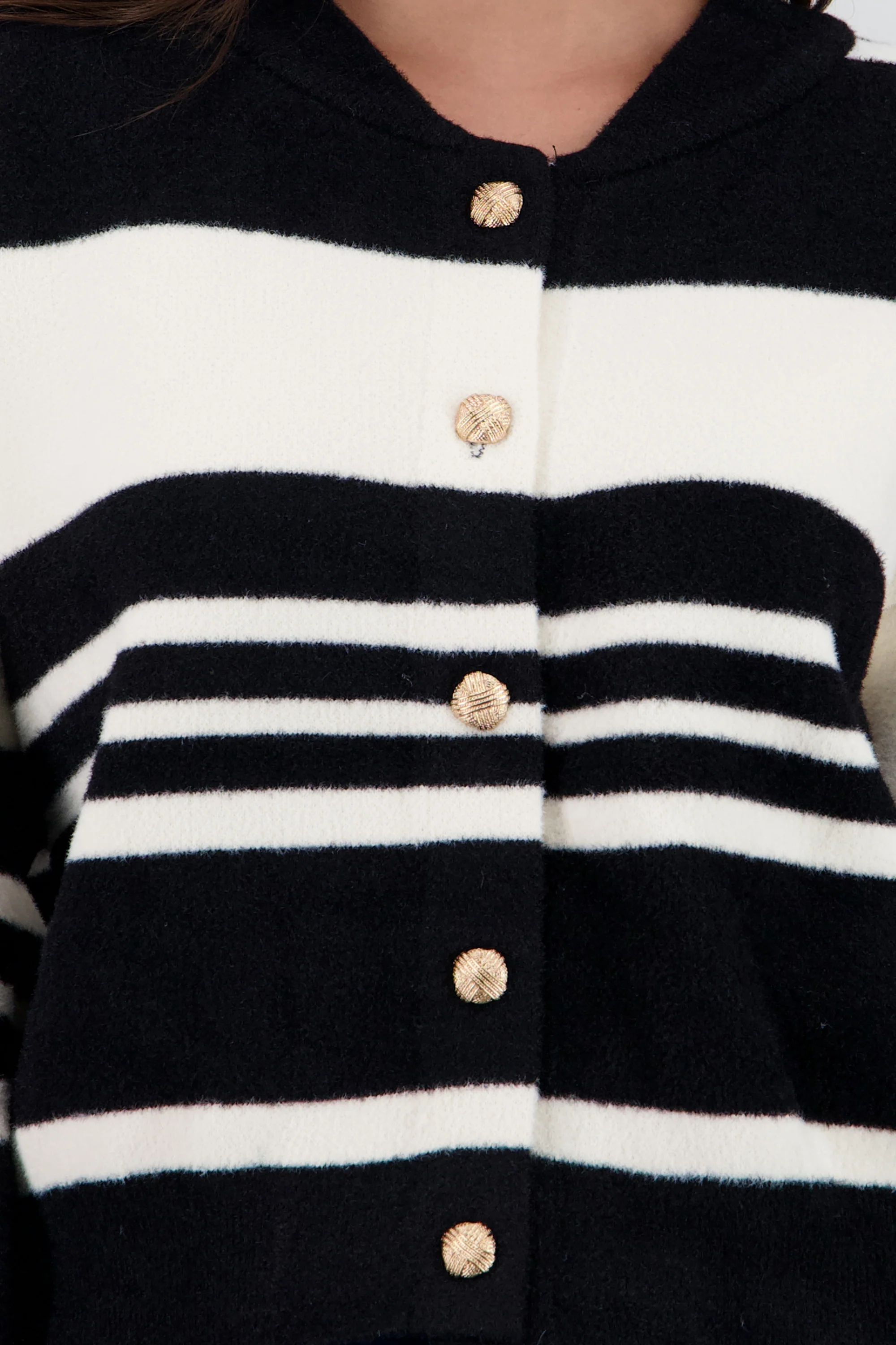 Cardigan rayas detalle botones - Image 5