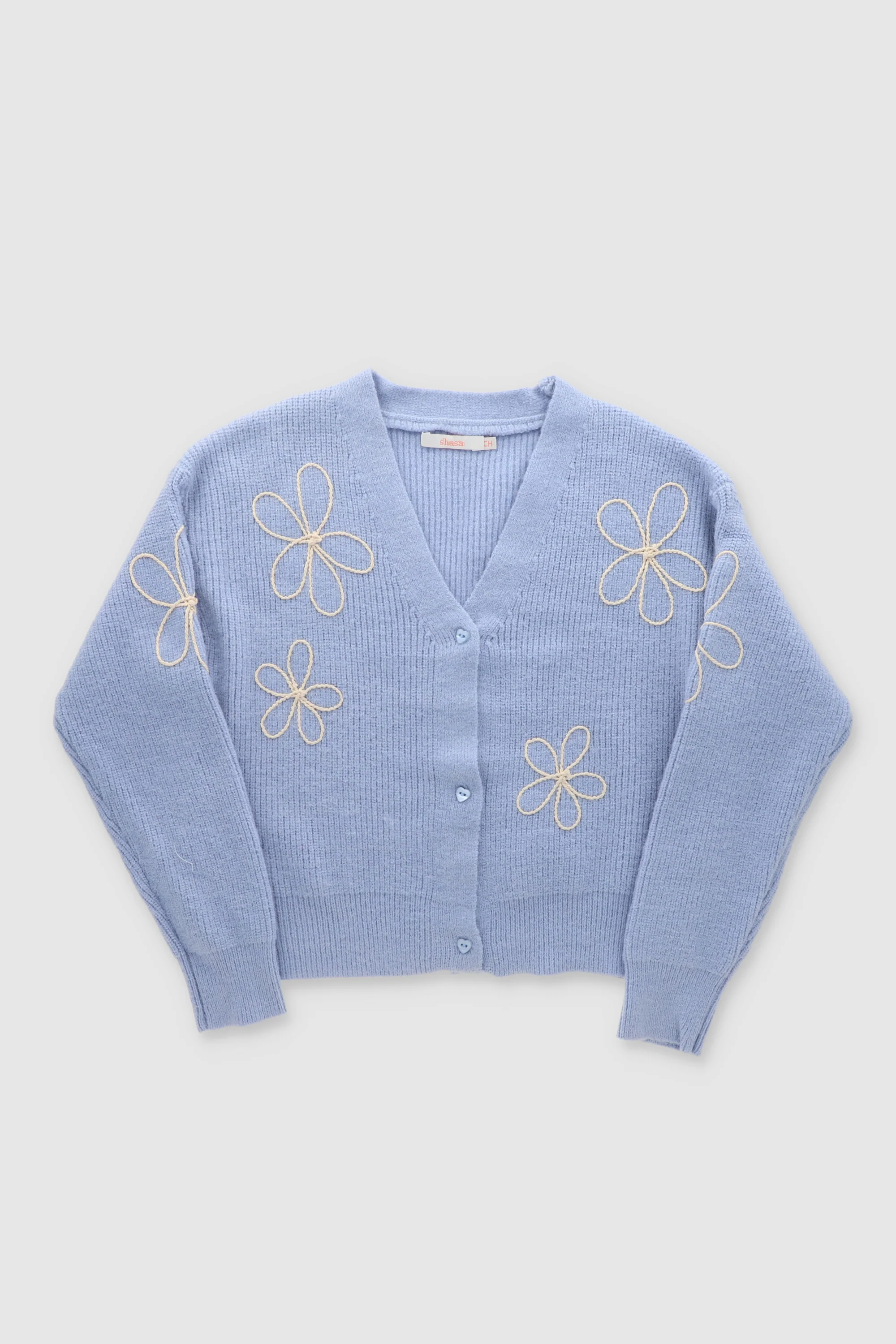 Cardigan tejido bordado flores - Image 5