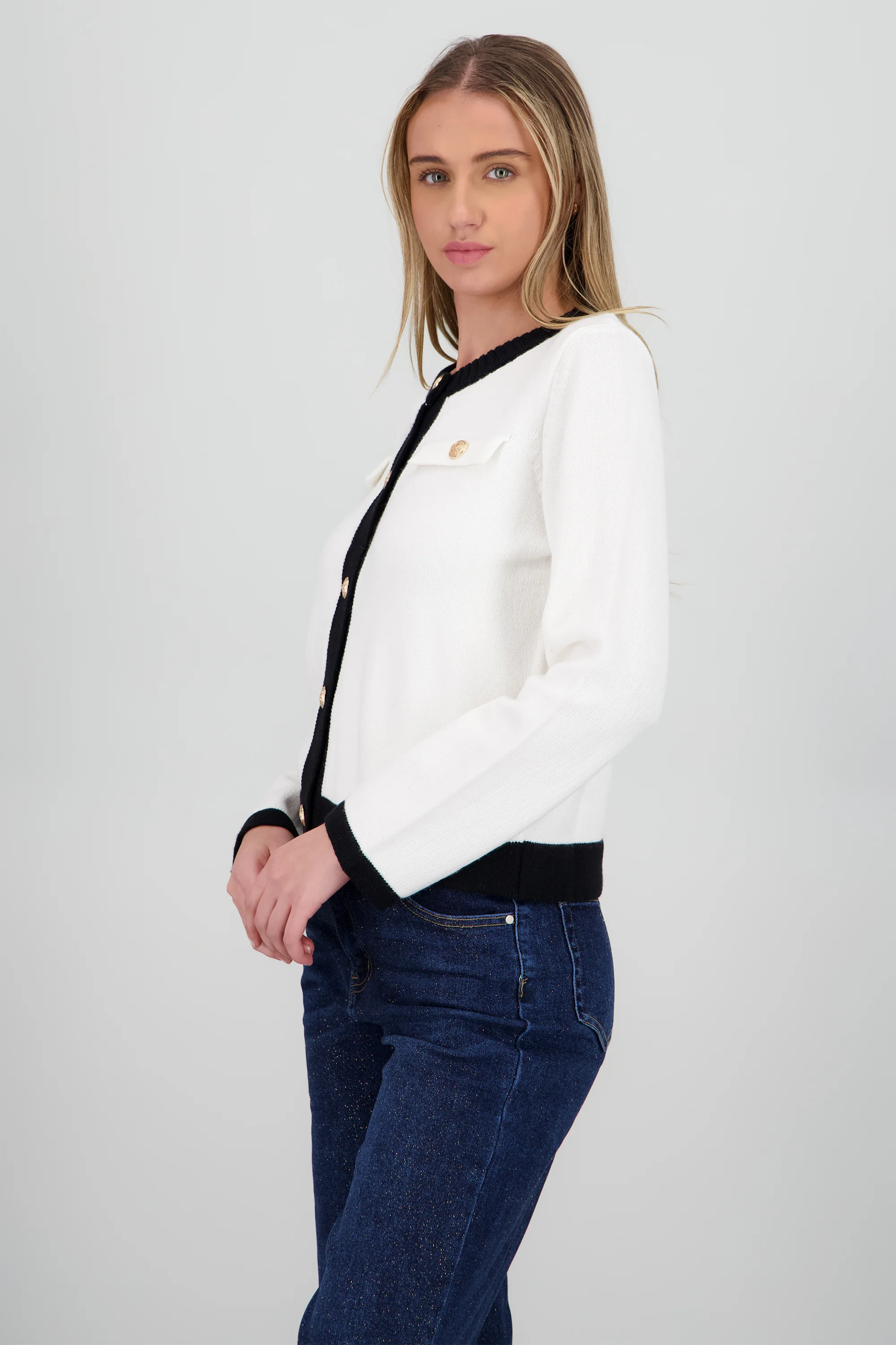 Cardigan tejido contraste - Image 3