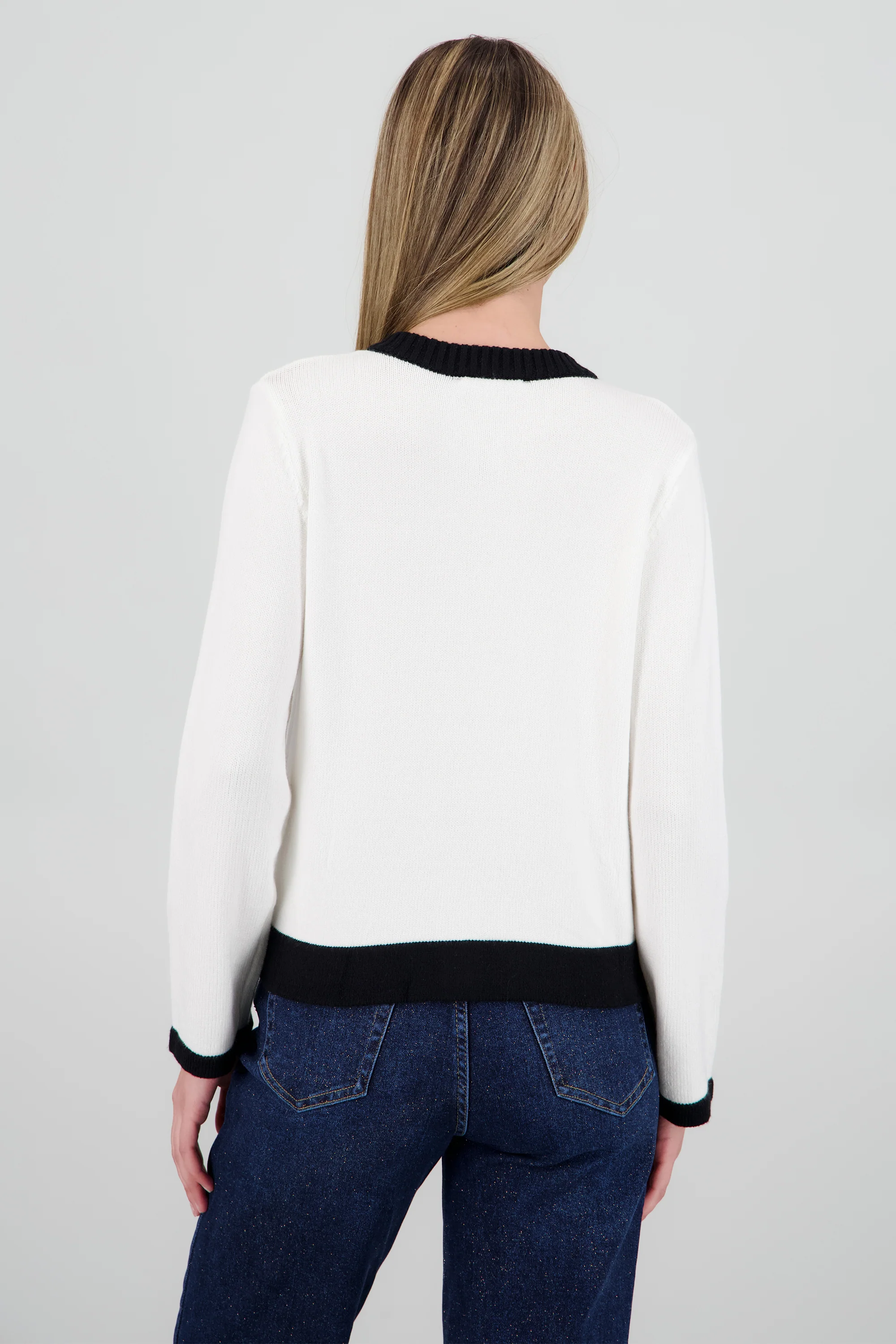 Cardigan tejido contraste - Image 4