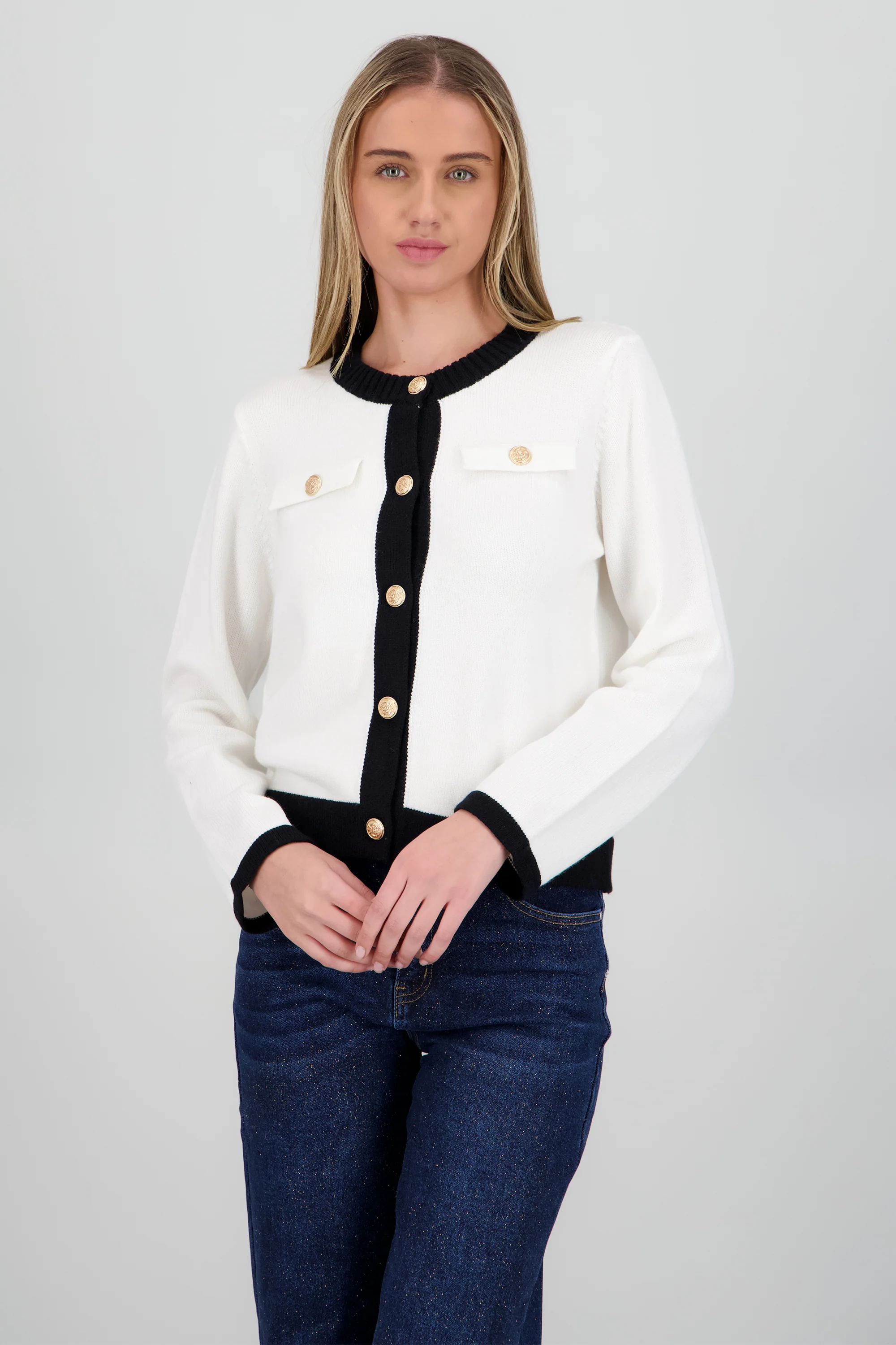 Cardigan tejido contraste - Image 6