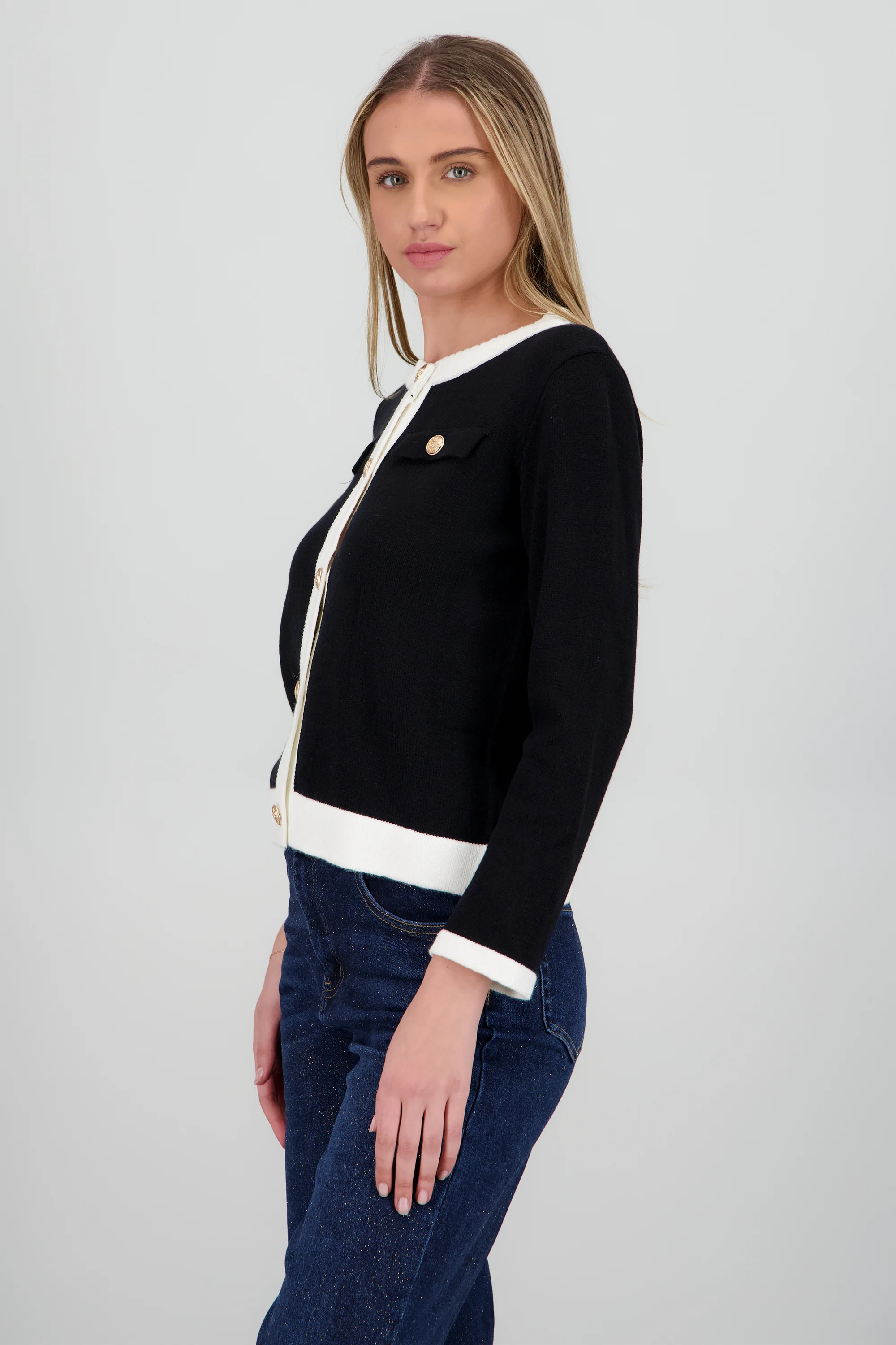 Cardigan tejido contraste - Image 8