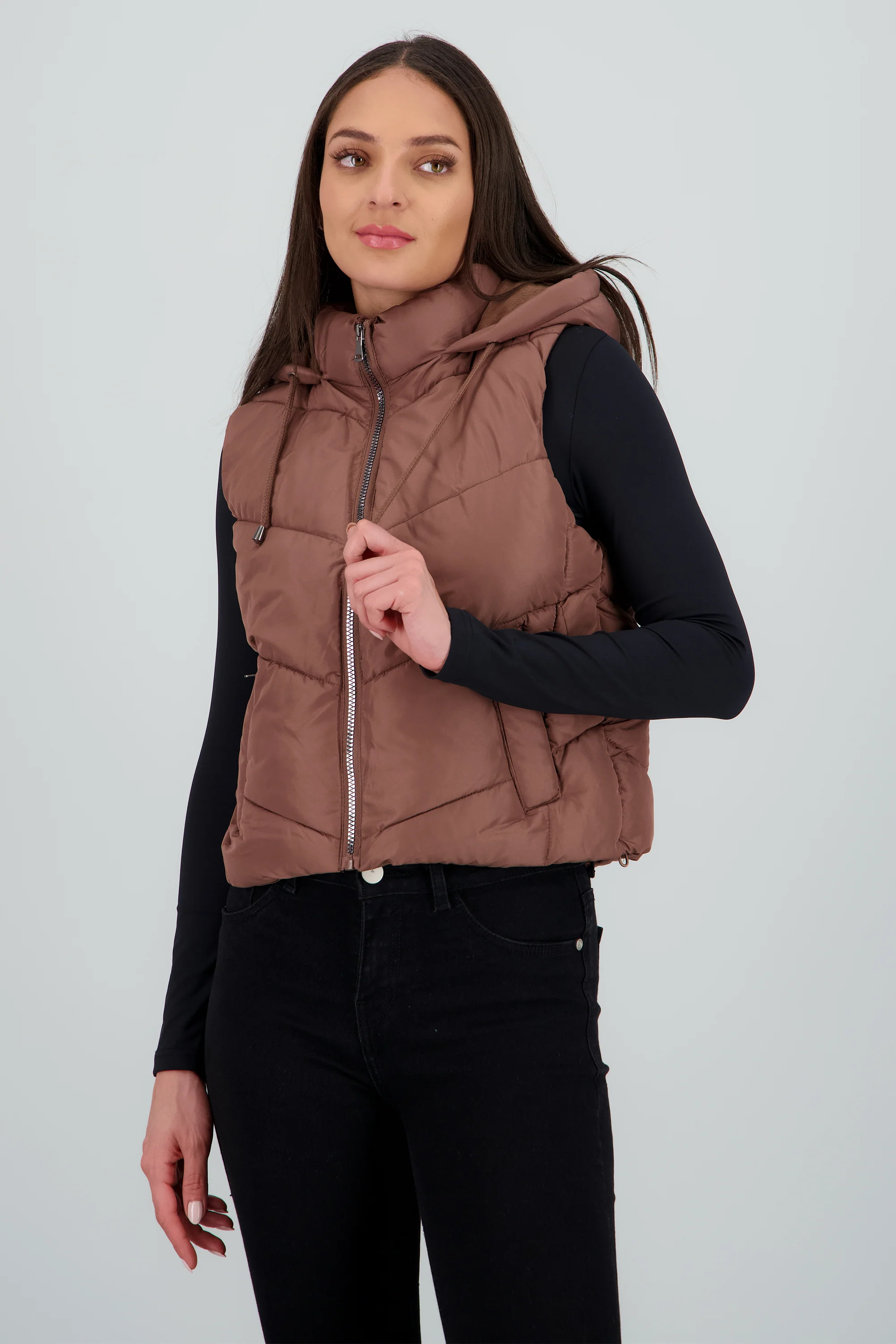 Chaleco capitonado con gorro - Image 2