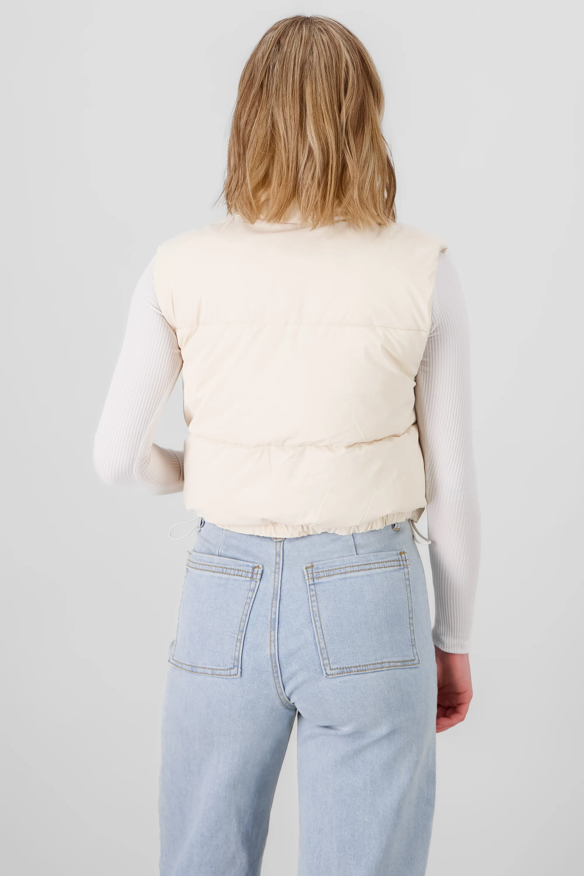 Chaleco con cuello alto liso - Image 4