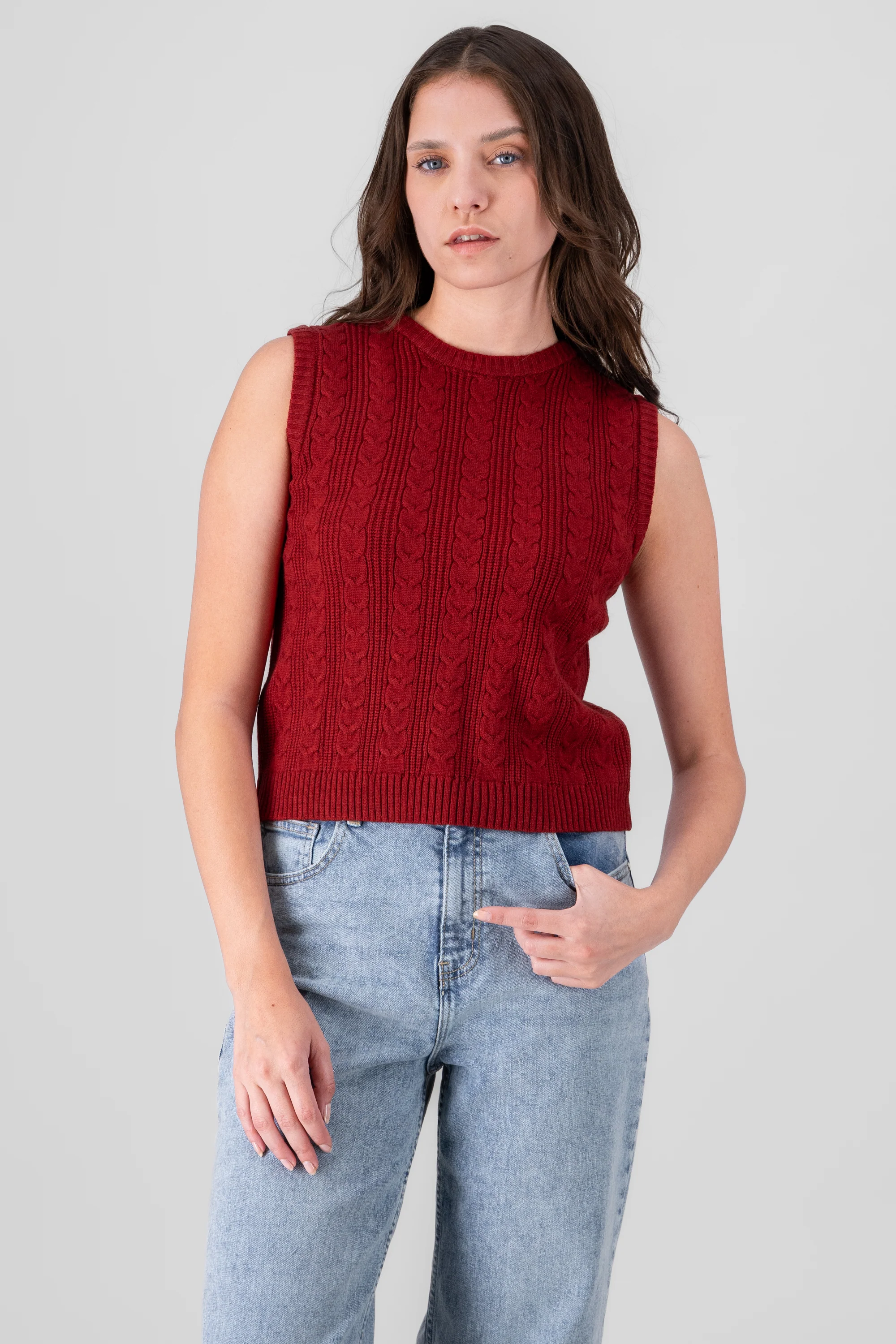 Chaleco cuello redondo