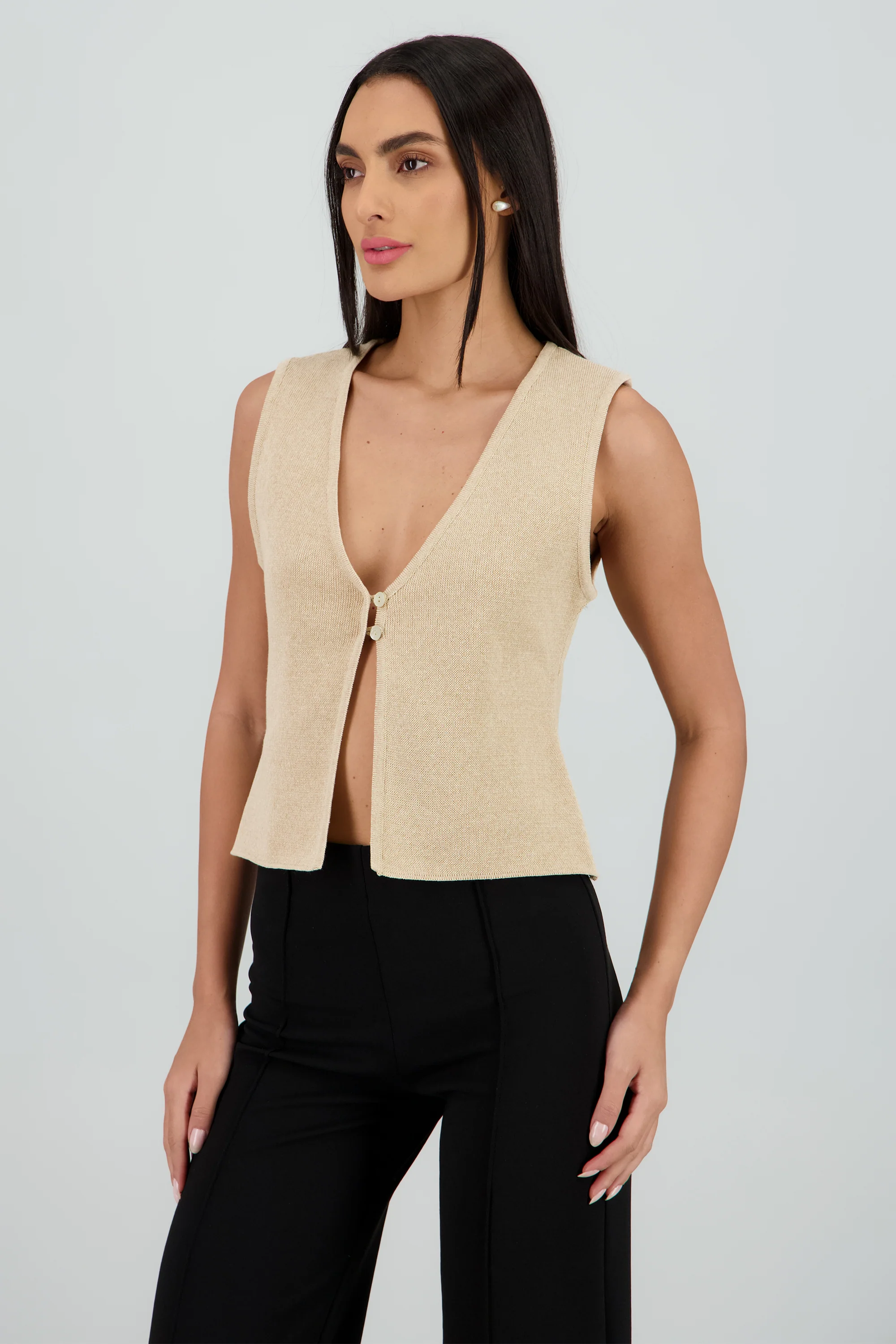 Chaleco ligero cuello v - Image 3