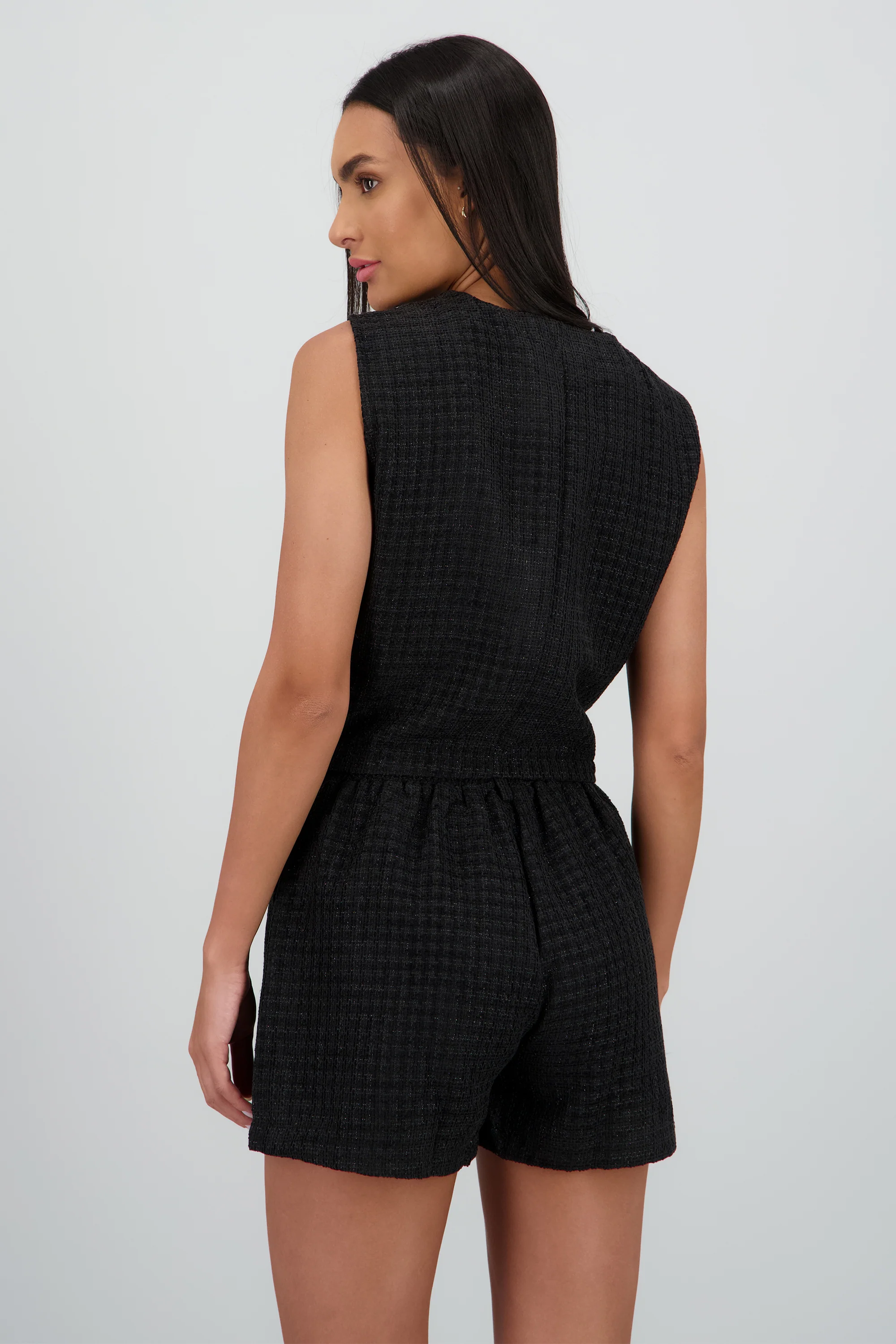 Chaleco tweed con botones - Image 4