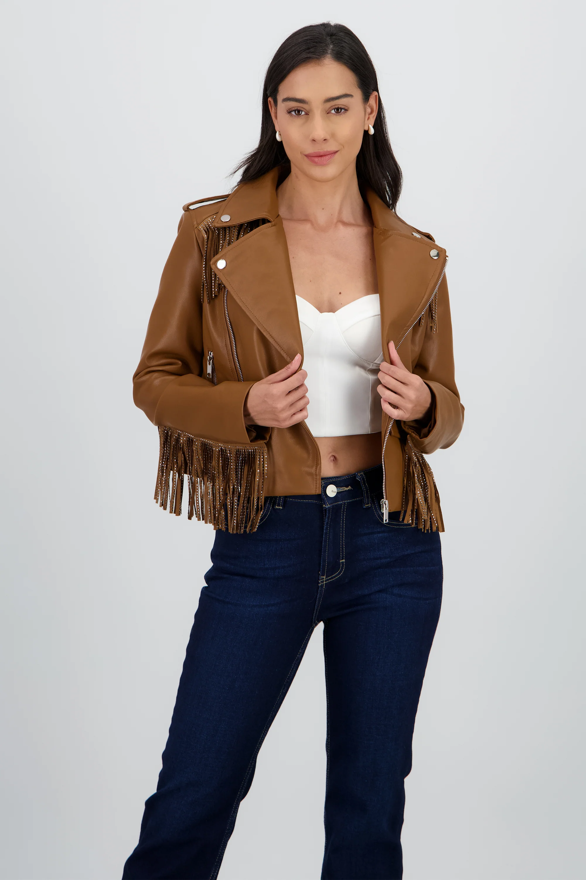 Chamarra Biker Fringe Brillos - Image 2