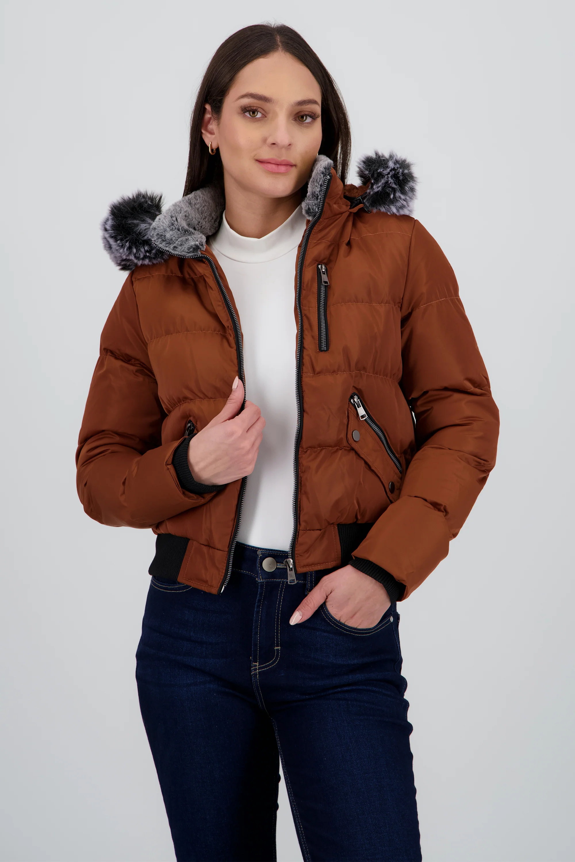 Chamarra bomber det peluche