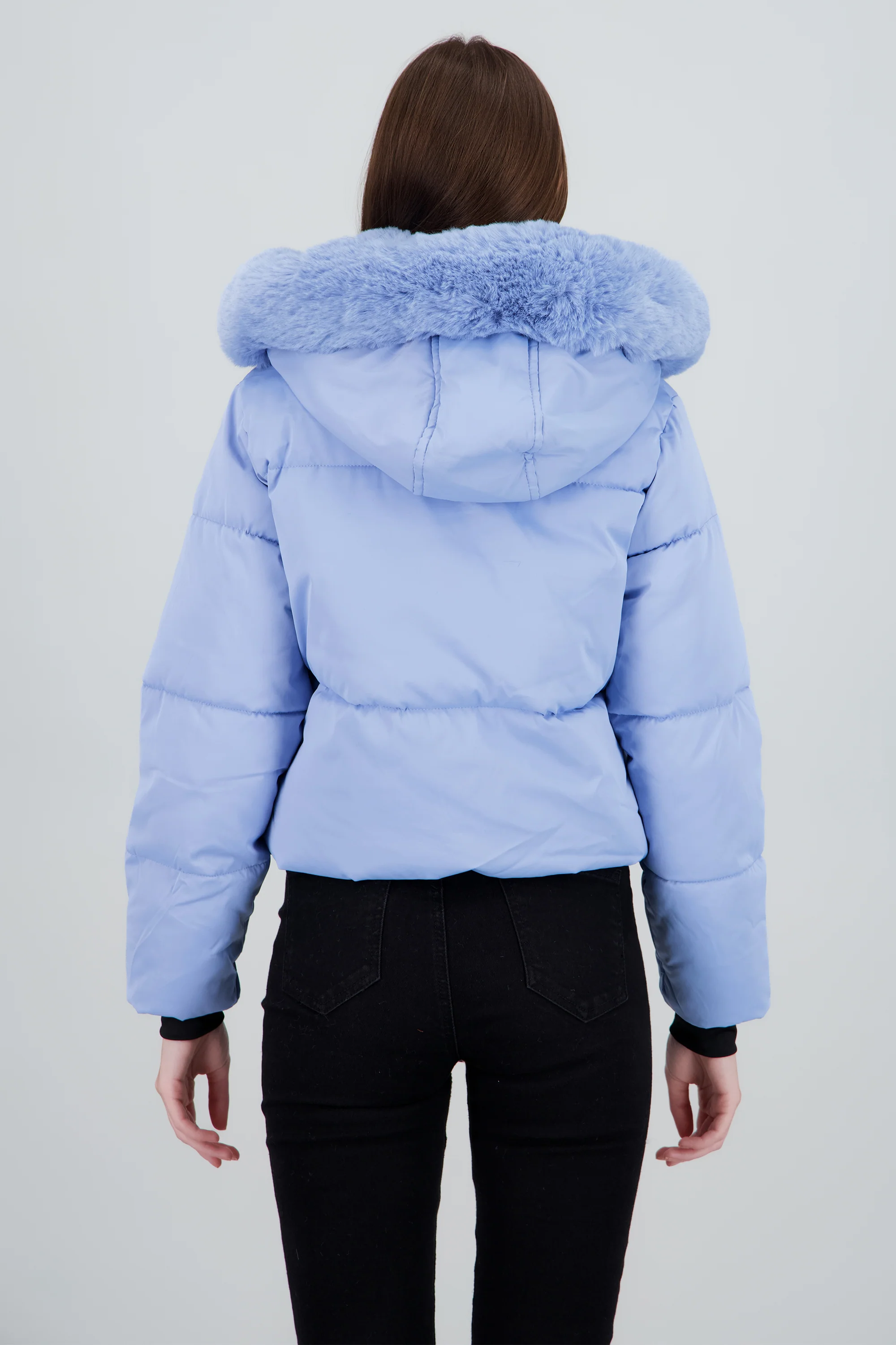Chamarra corta con gorro peluche - Image 4