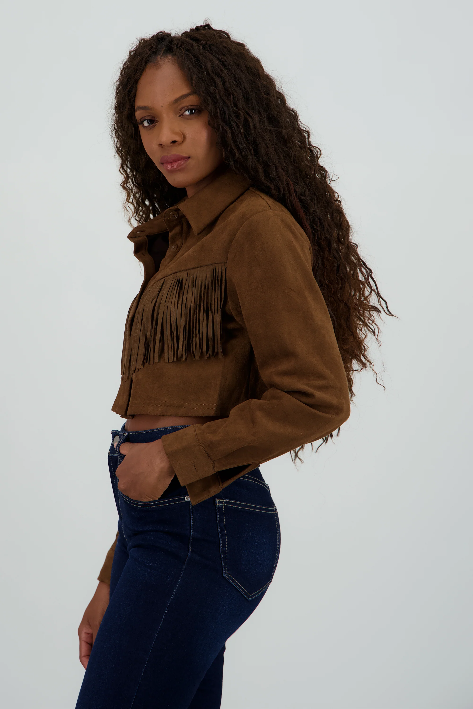 Camisa de gamuza con flecos cowboy - Image 3