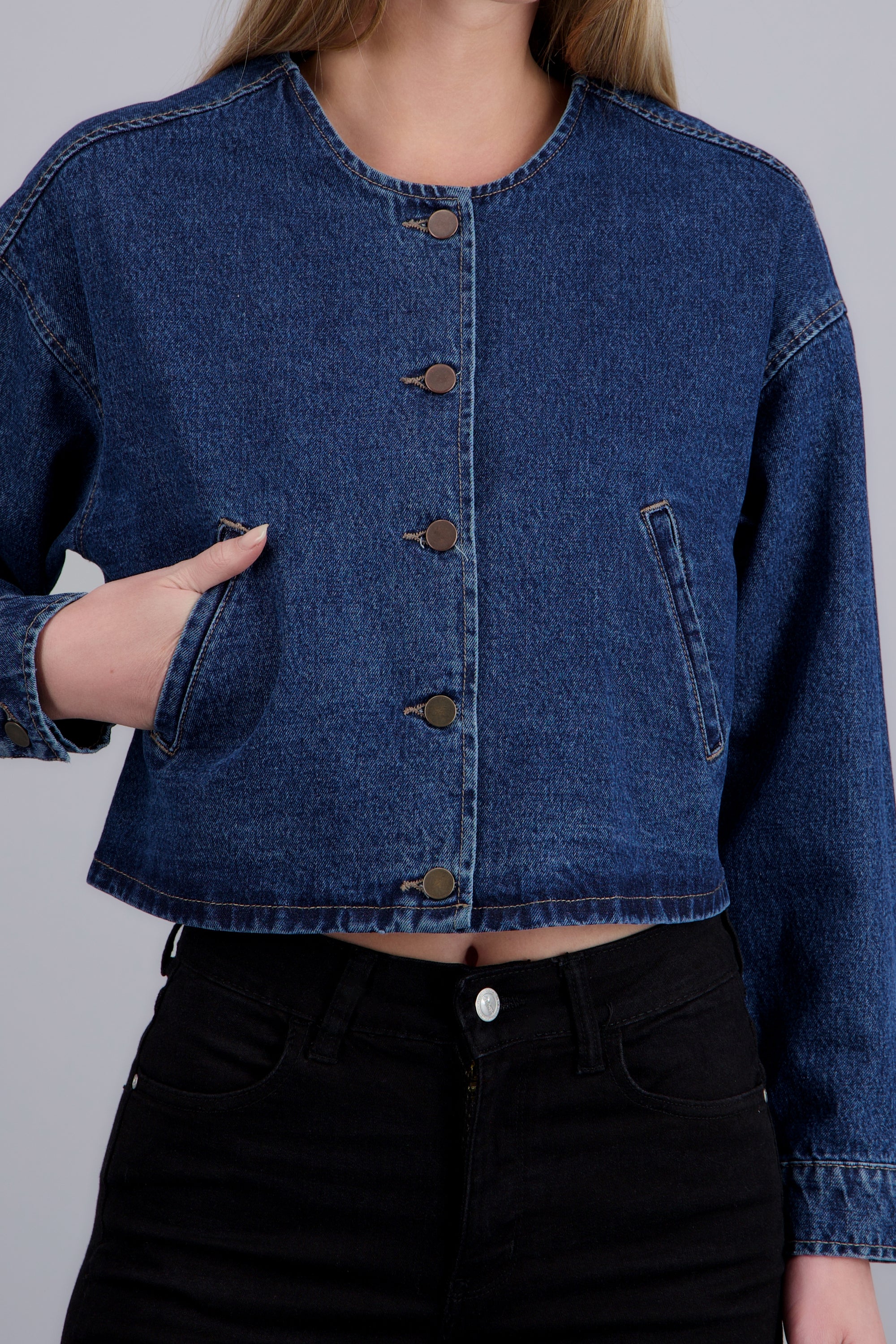 Chamarra denim bomber - Image 5