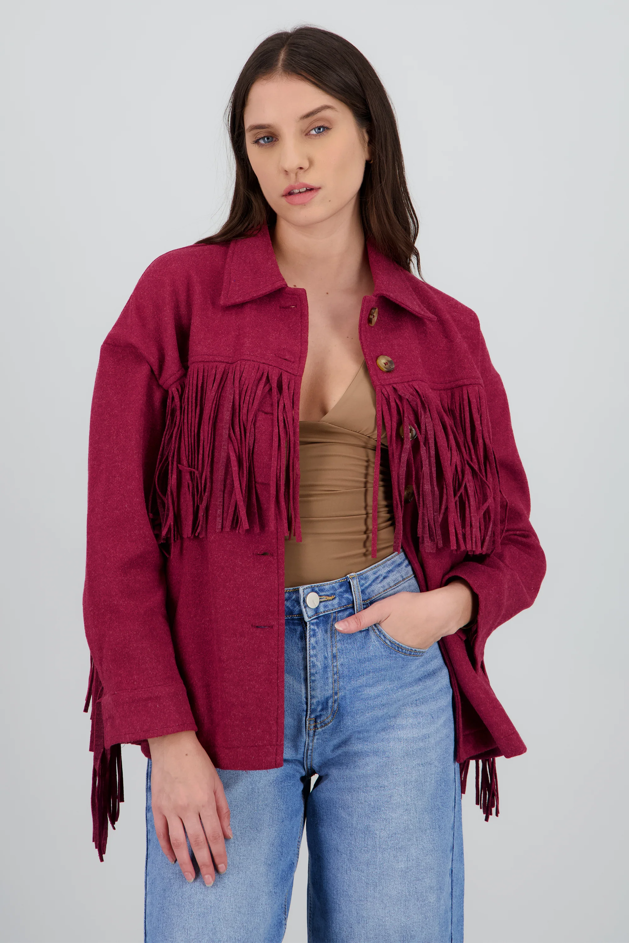 CHAMARRA DETALLE FRINGE