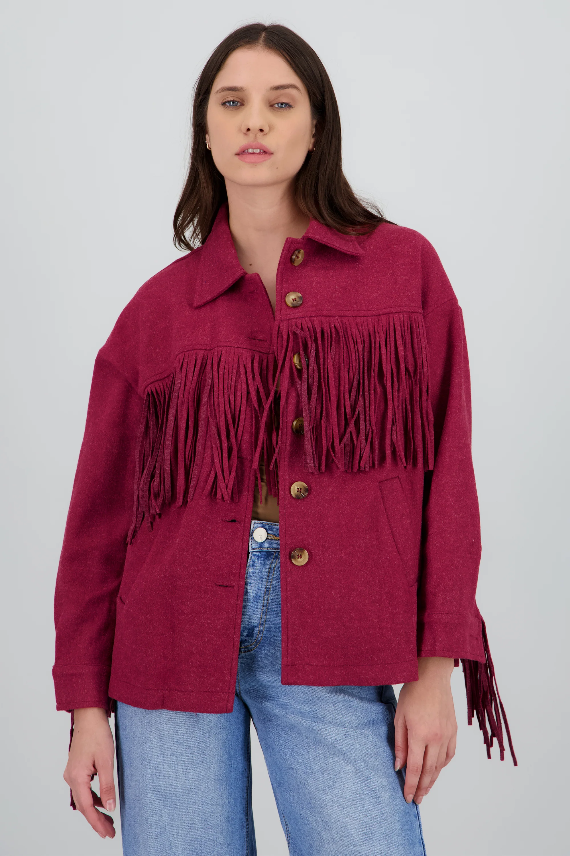CHAMARRA DETALLE FRINGE - Image 2
