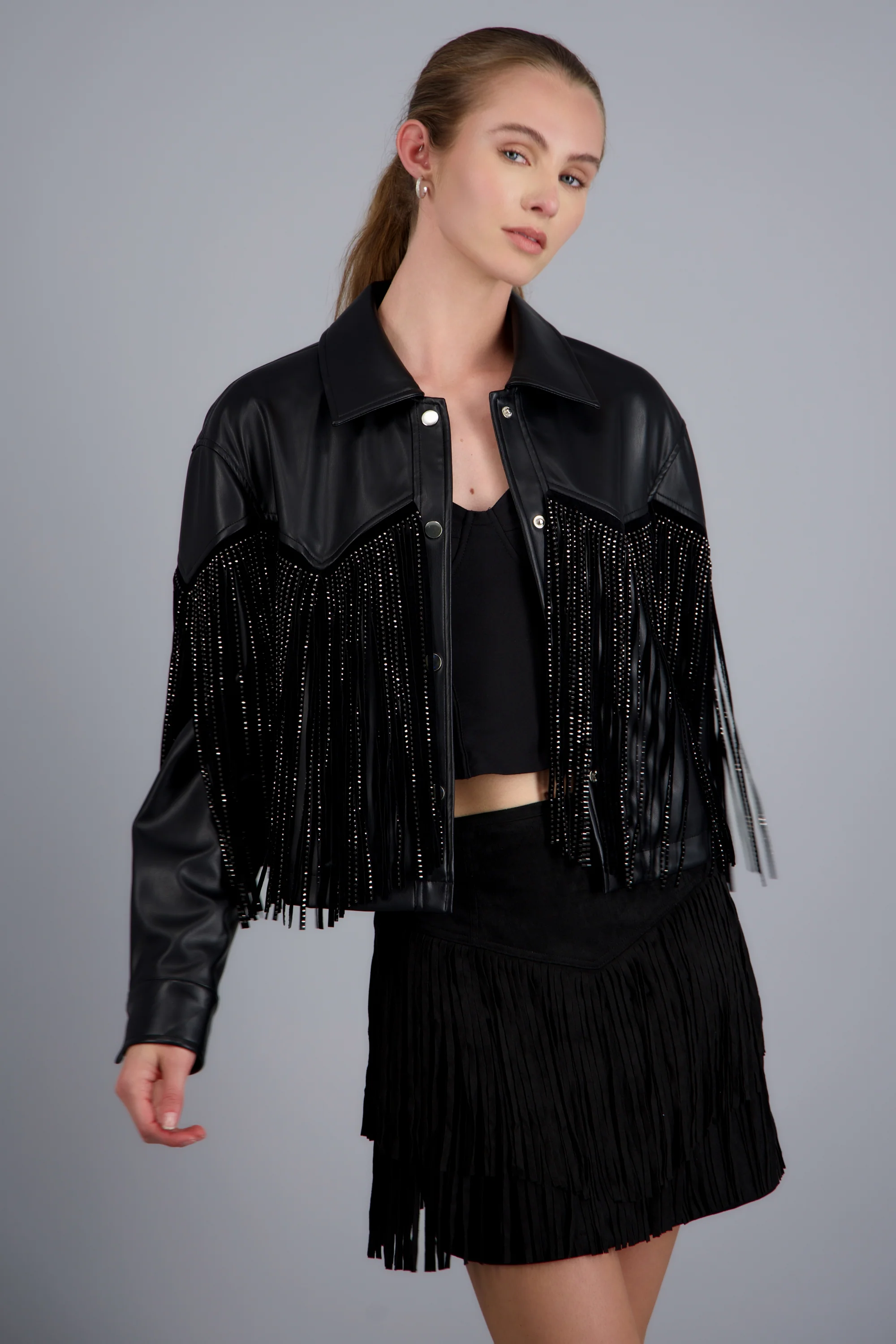 Chamarra Fringe Brillos - Image 2