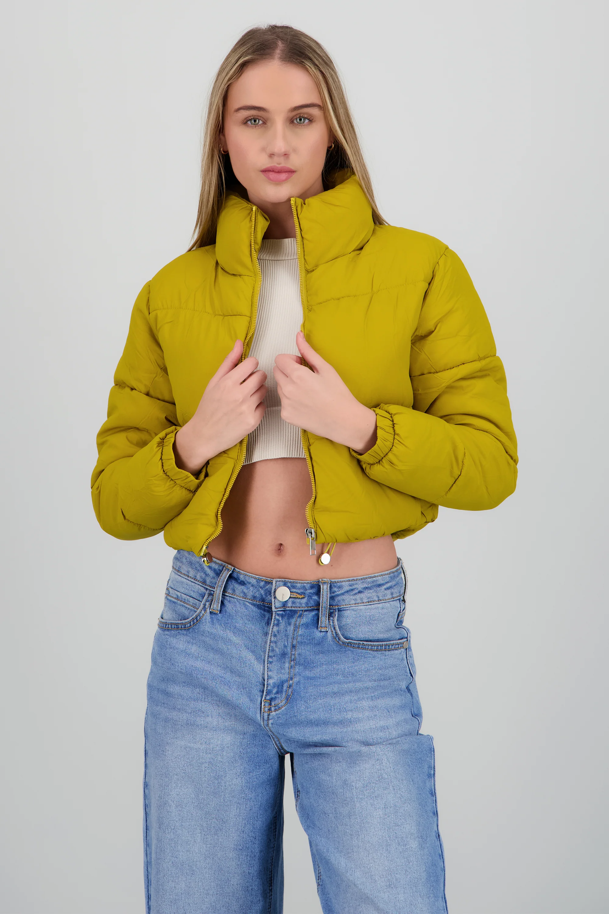 Chamarra puffer crop
