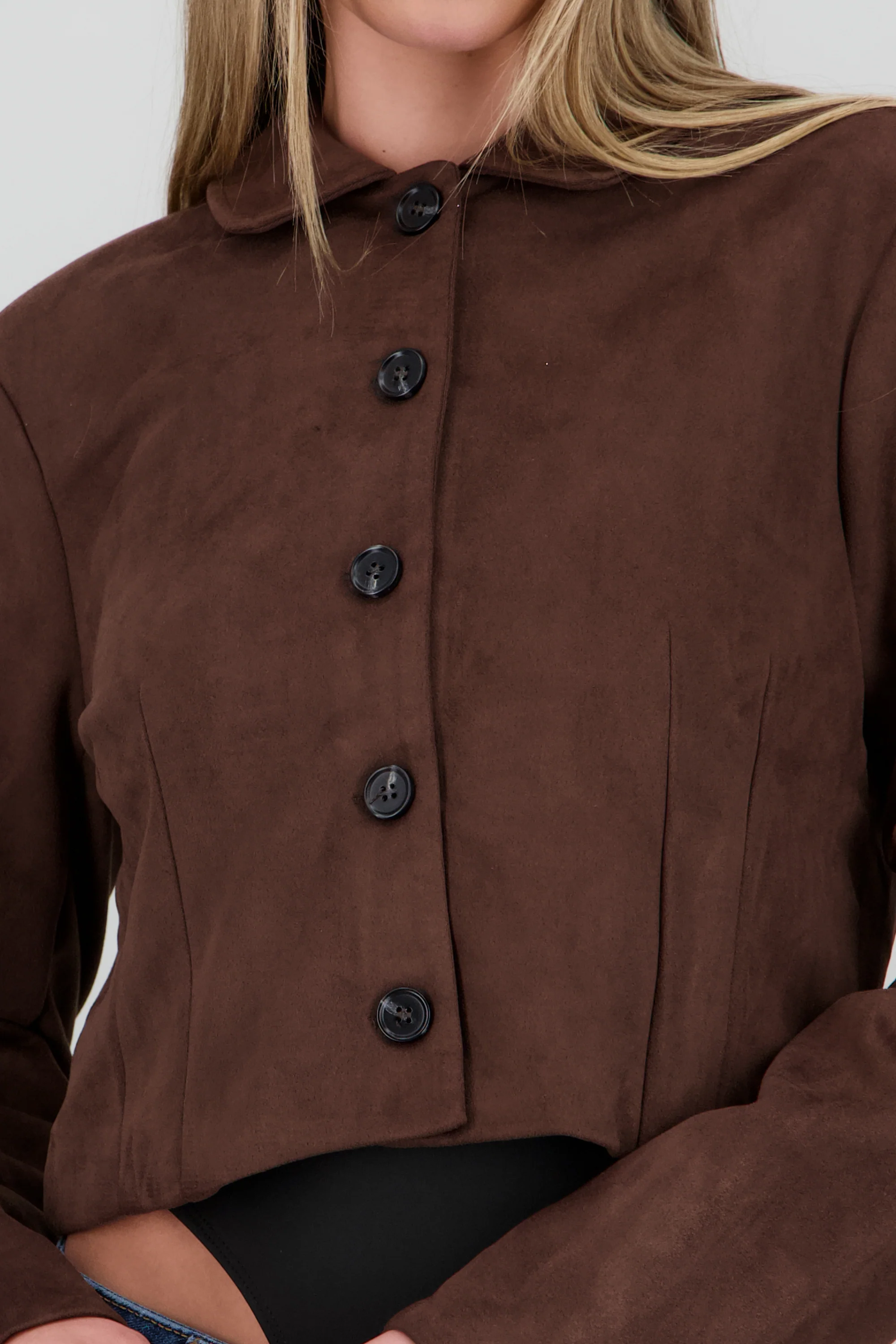 Chamarra suede botones - Image 5