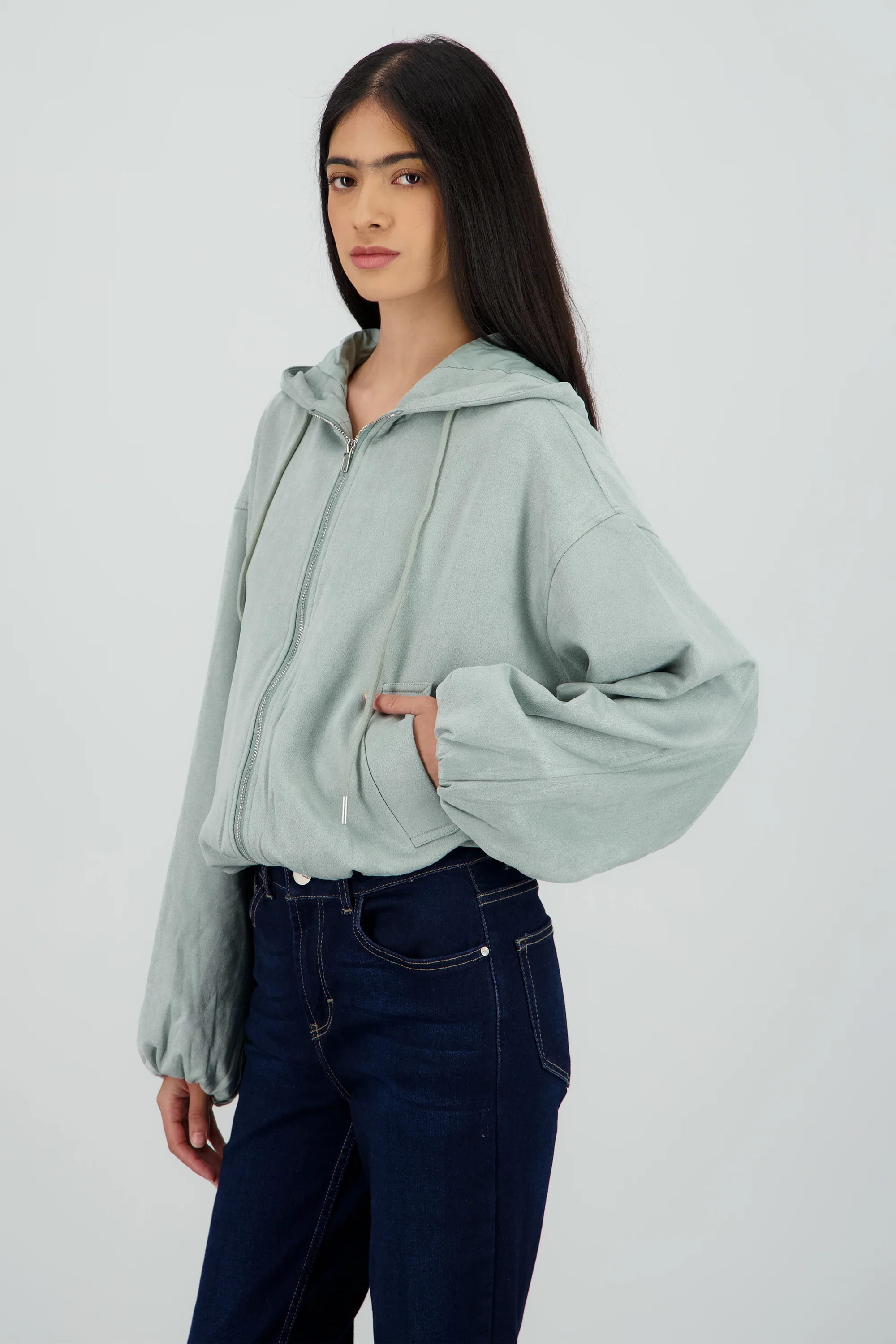 Chamarra suede cierre - Image 3