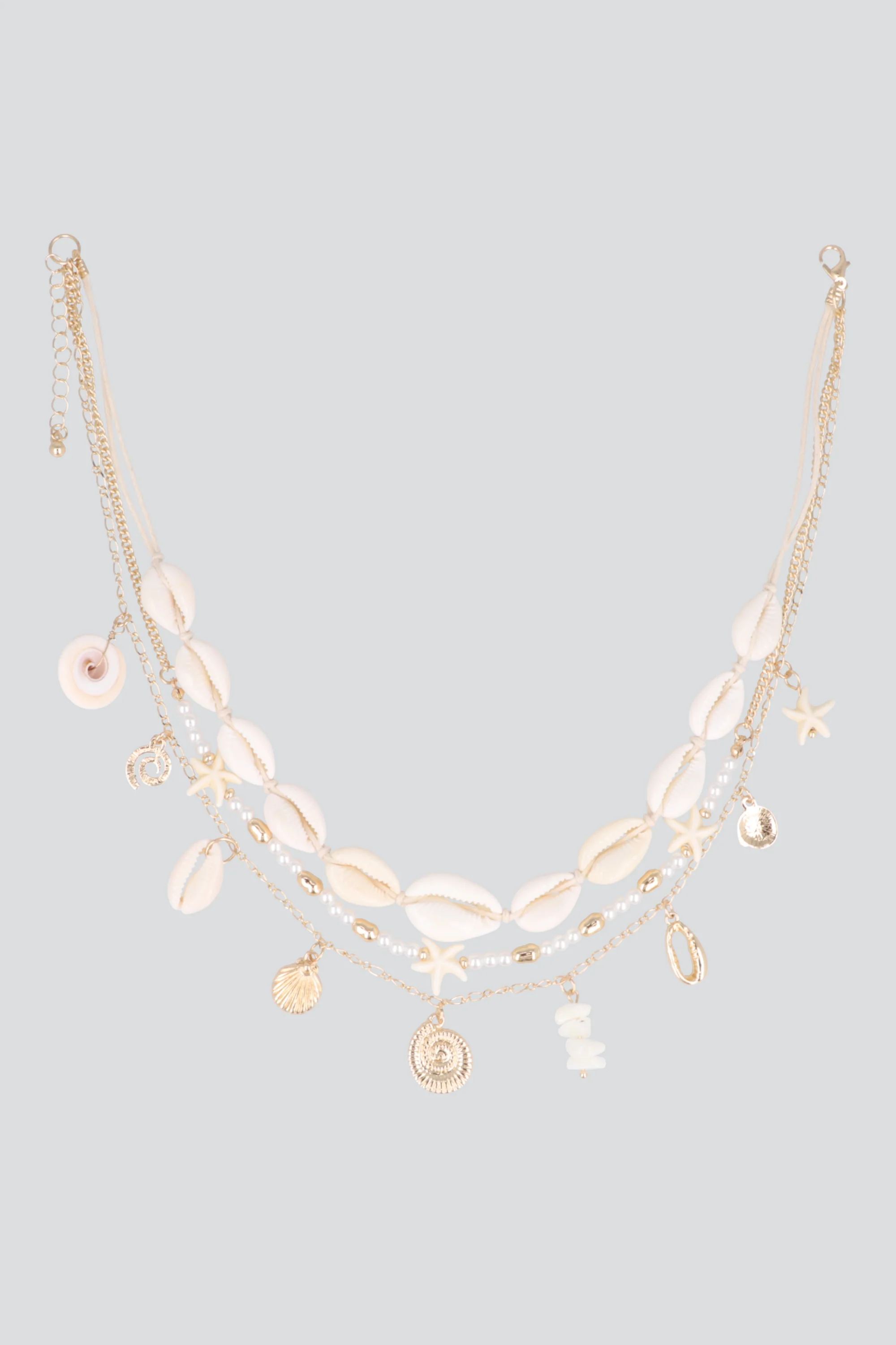 COLLAR 3 C CONCHAS CHARMS