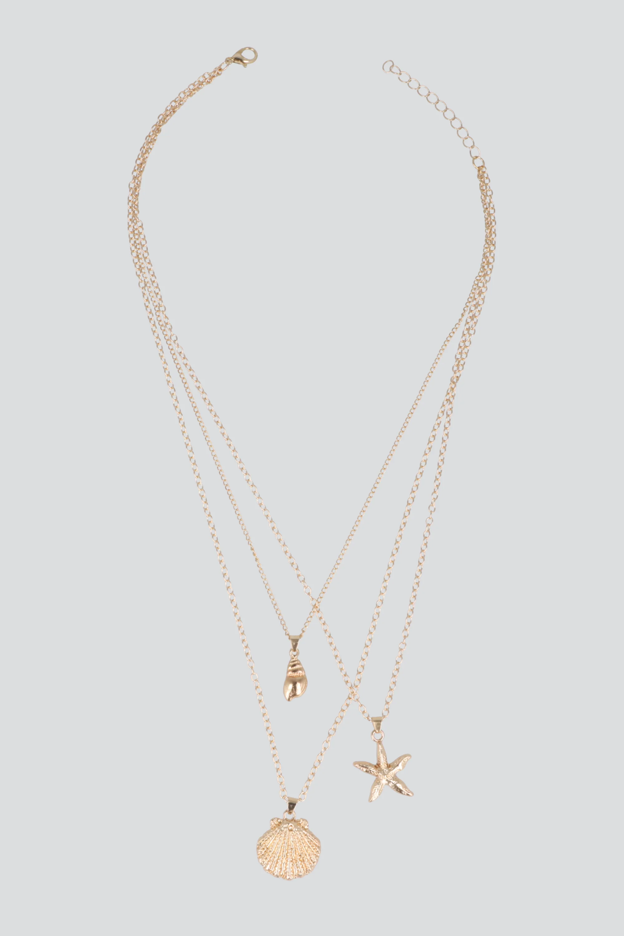 Collar 3 lineas conchas