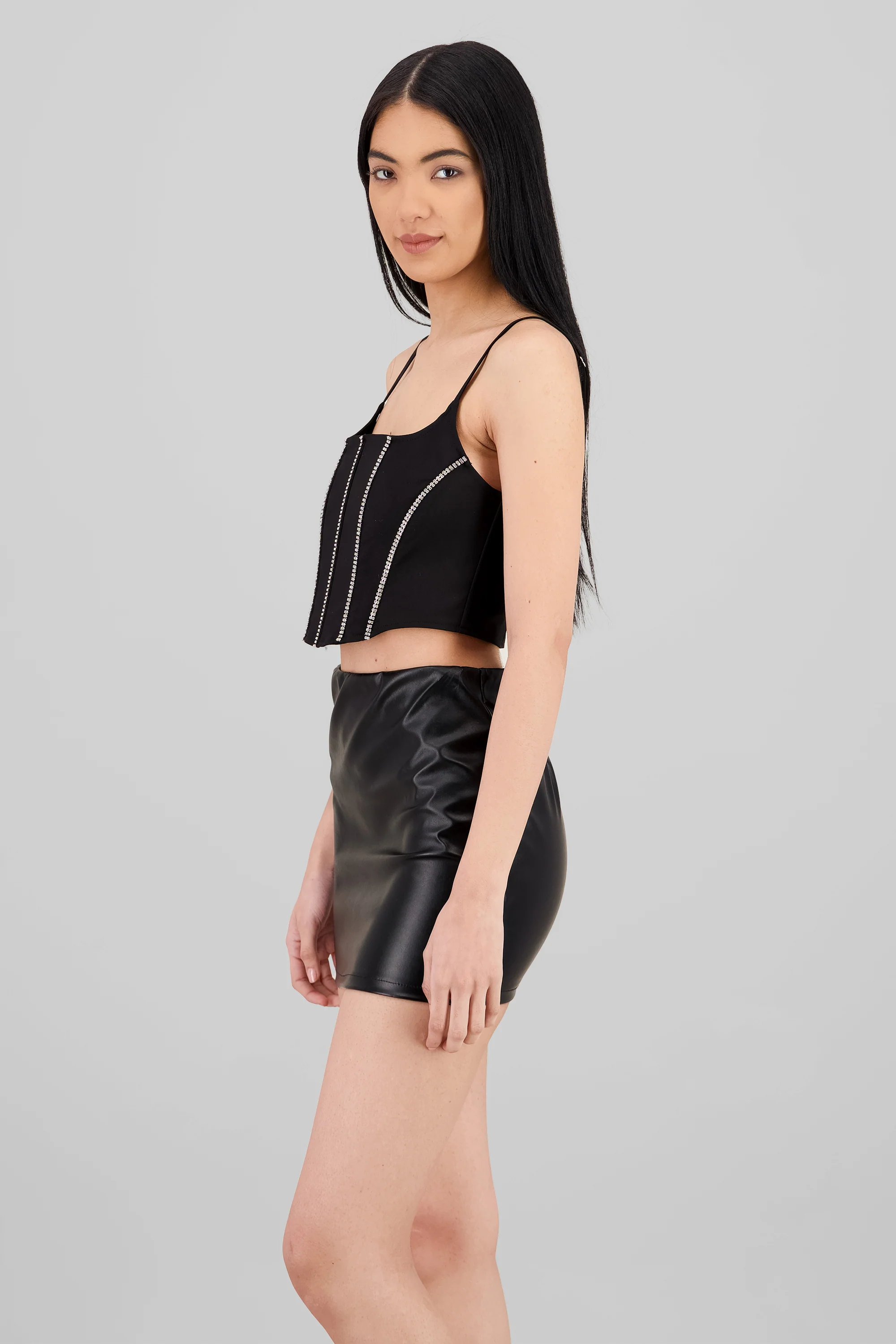 Corset con brillantes y varillas - Image 3