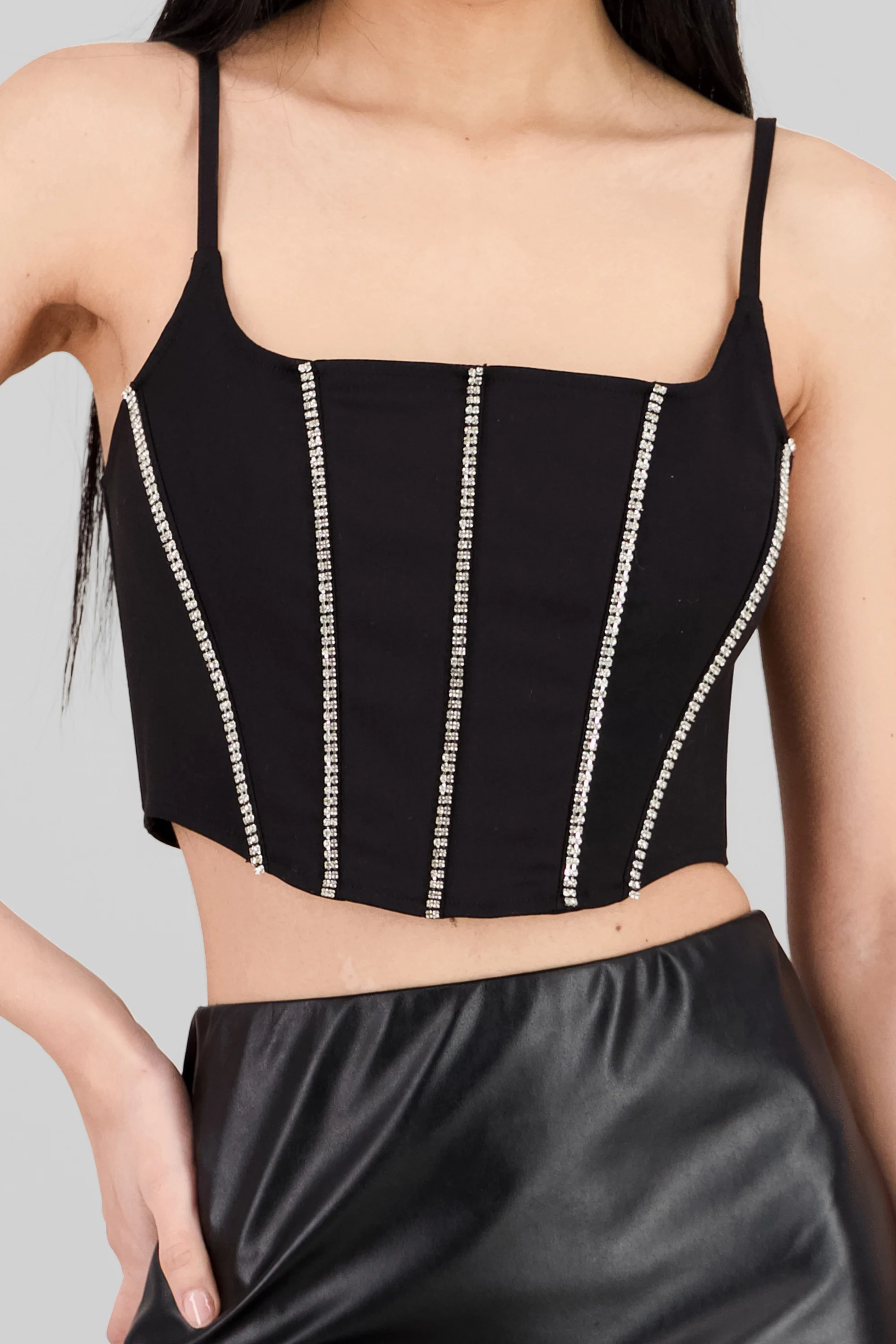 Corset con brillantes y varillas - Image 5