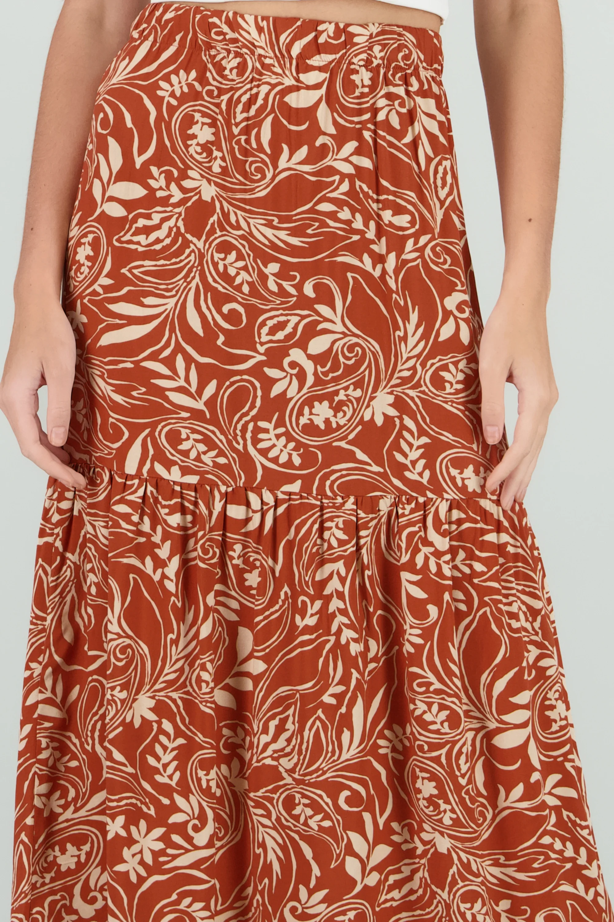 Falda amplio estampado tropical - Image 5