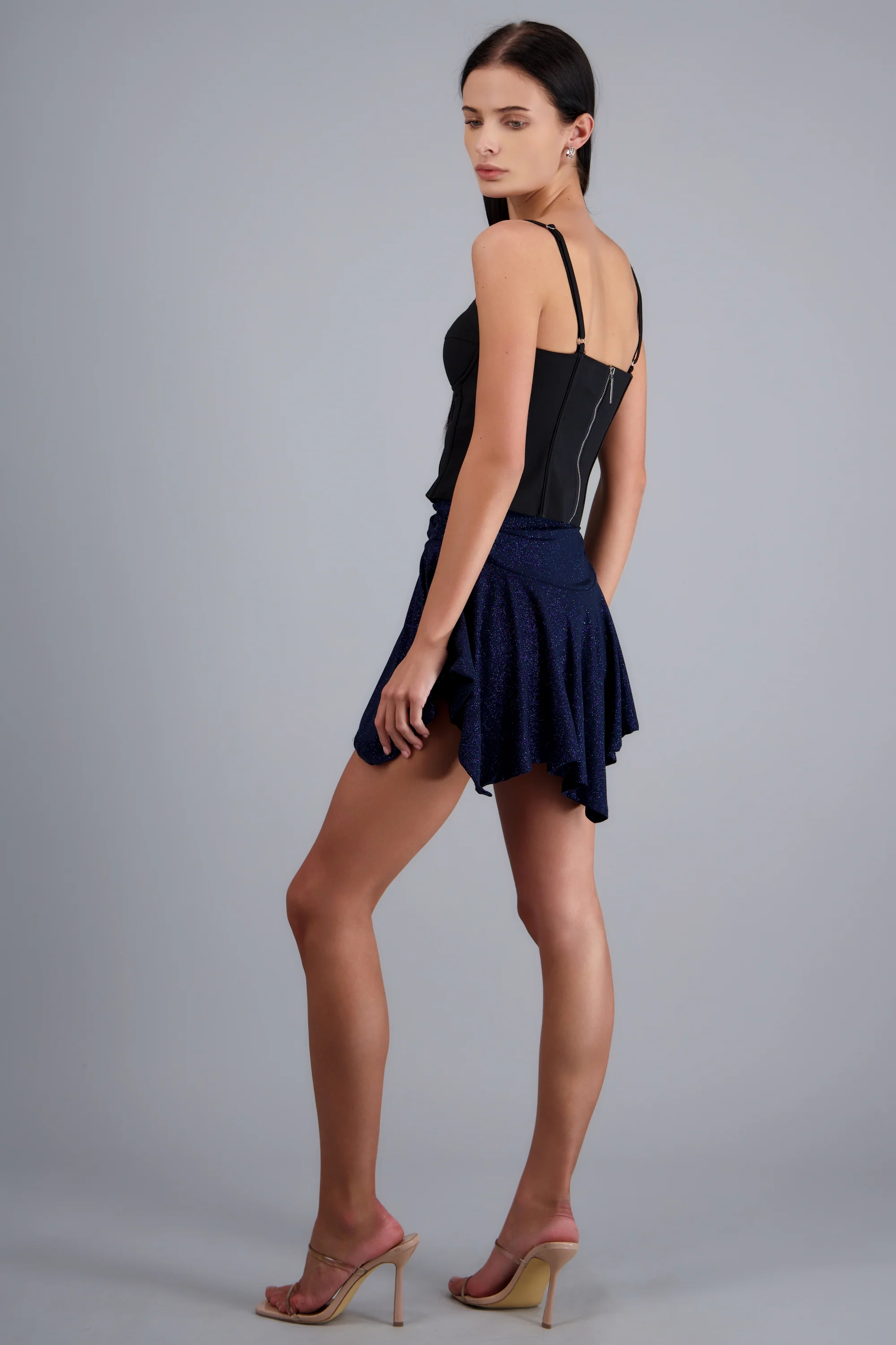Falda asimetrica brillos - Image 4