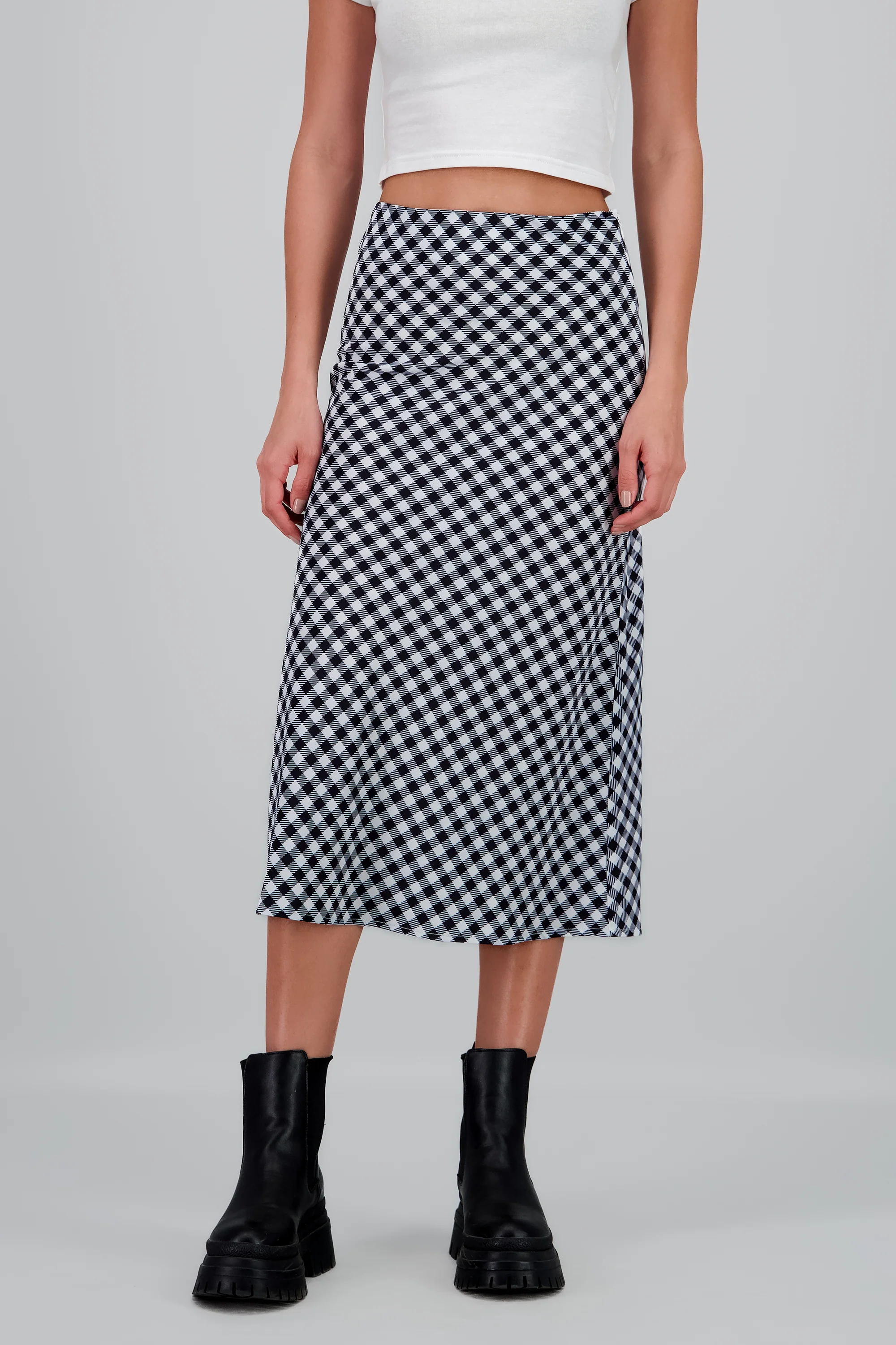Falda cuadros midi - Image 2