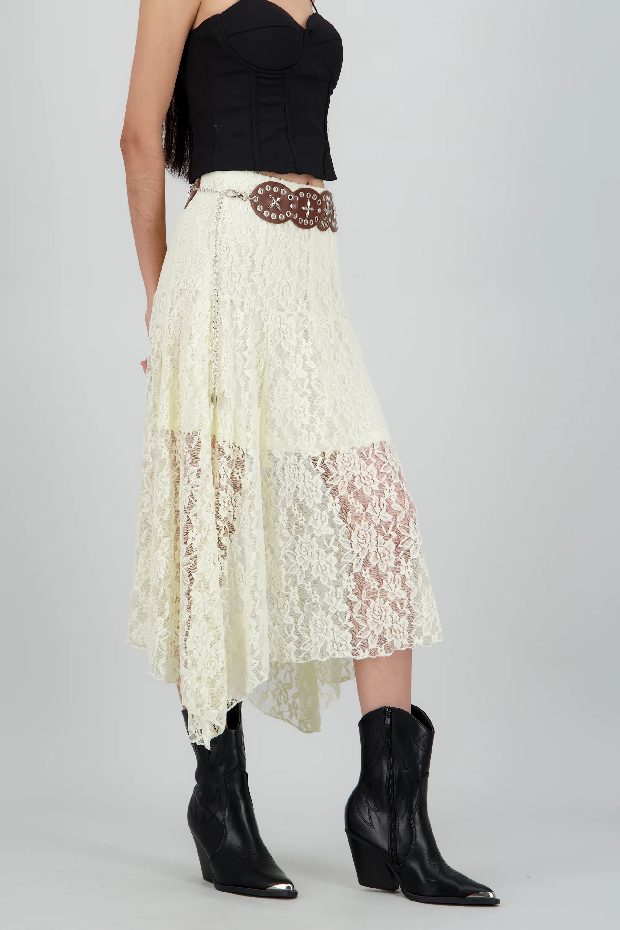Falda encaje con cinturon boho - Image 3