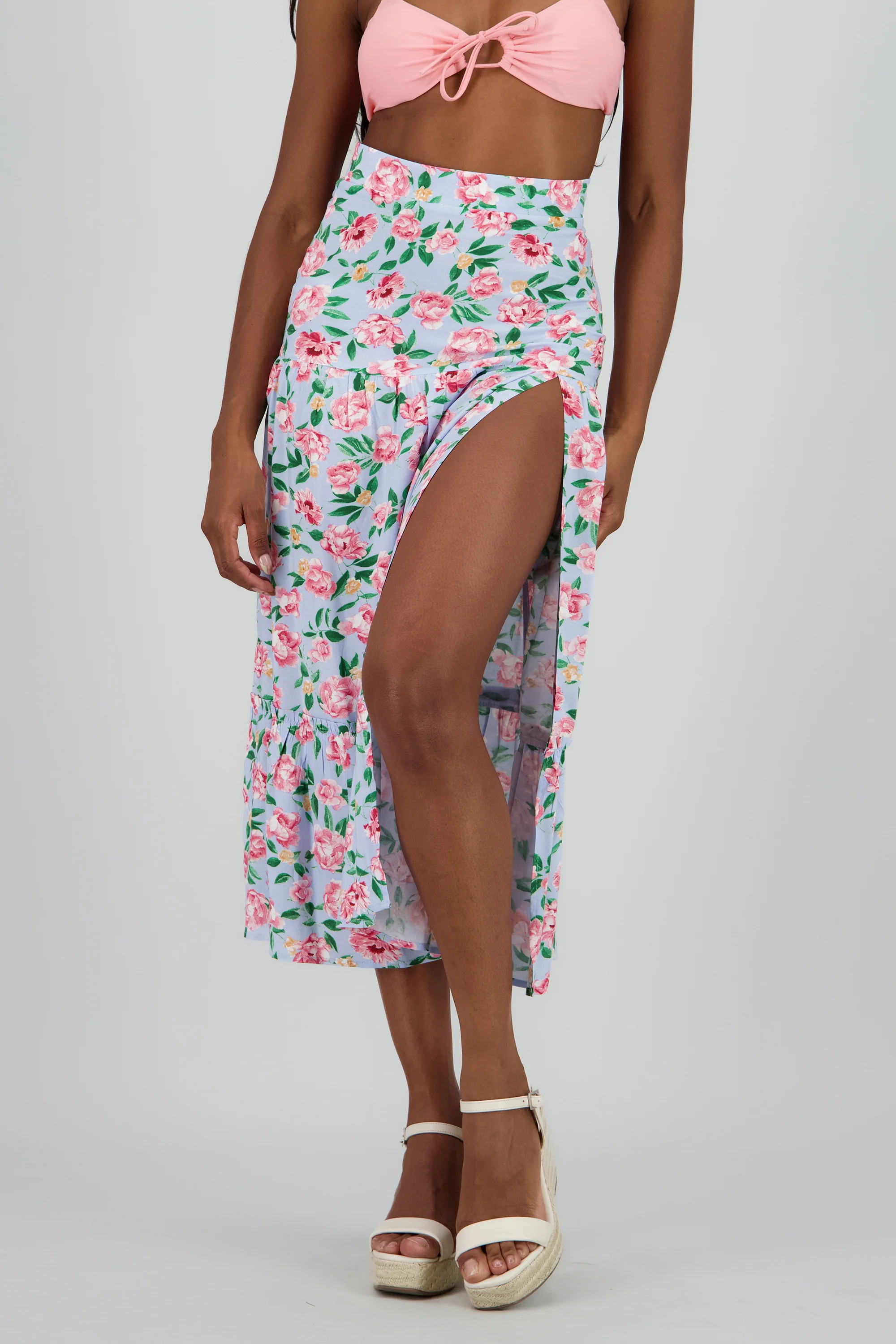 Falda estampado midi abertura - Image 2