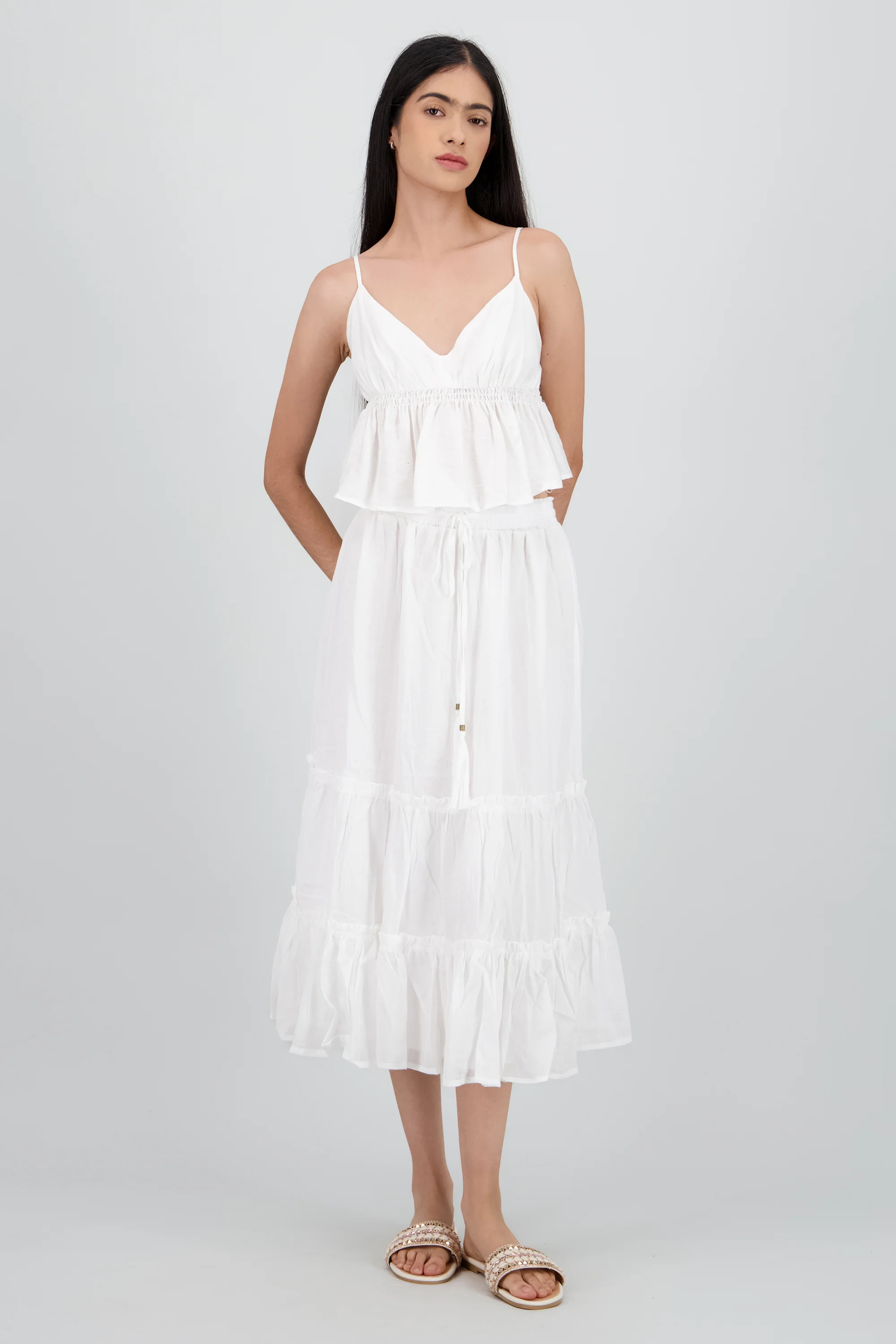 Falda maxi vloques jareta