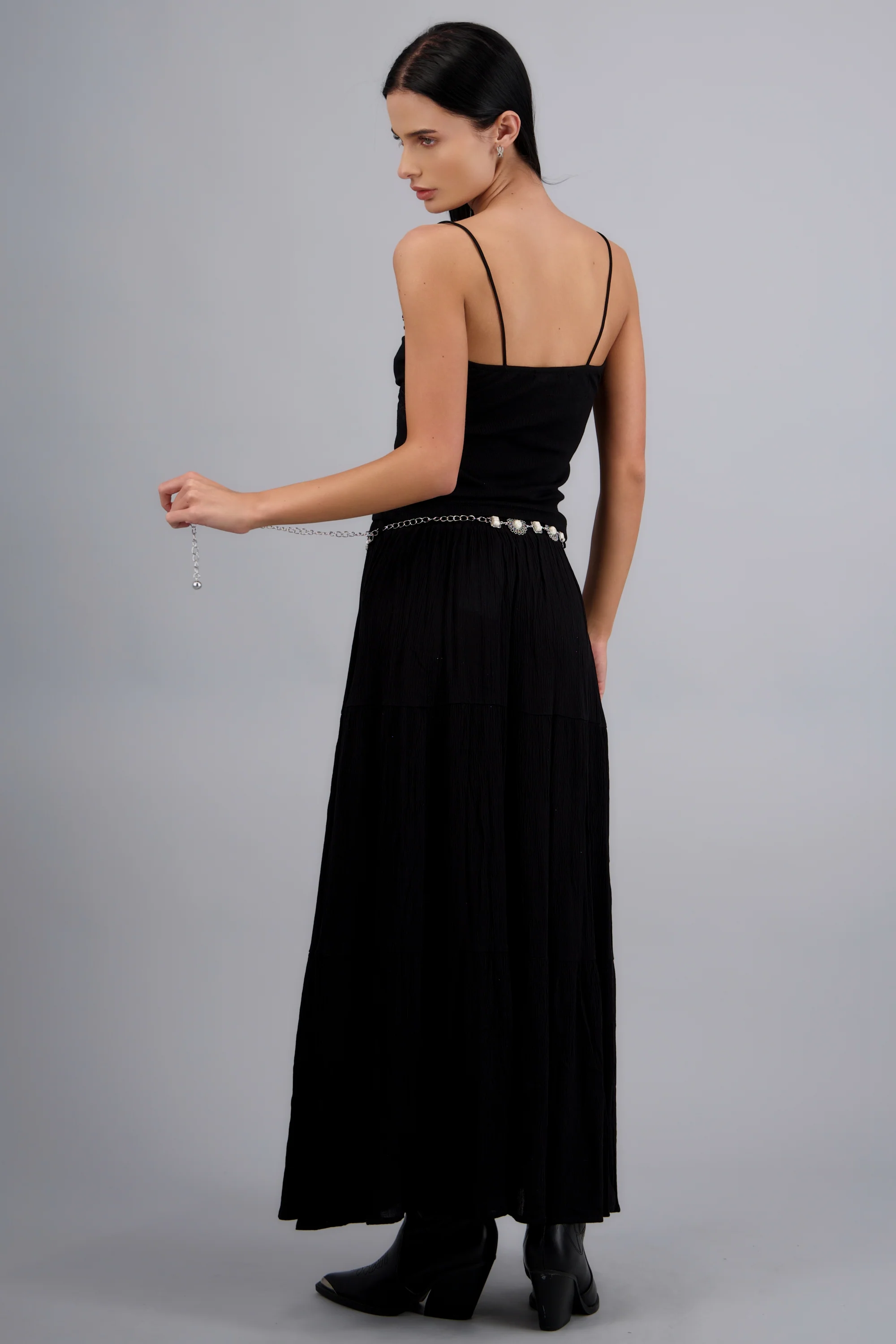 Falda maxi con detalle cinturon - Image 4