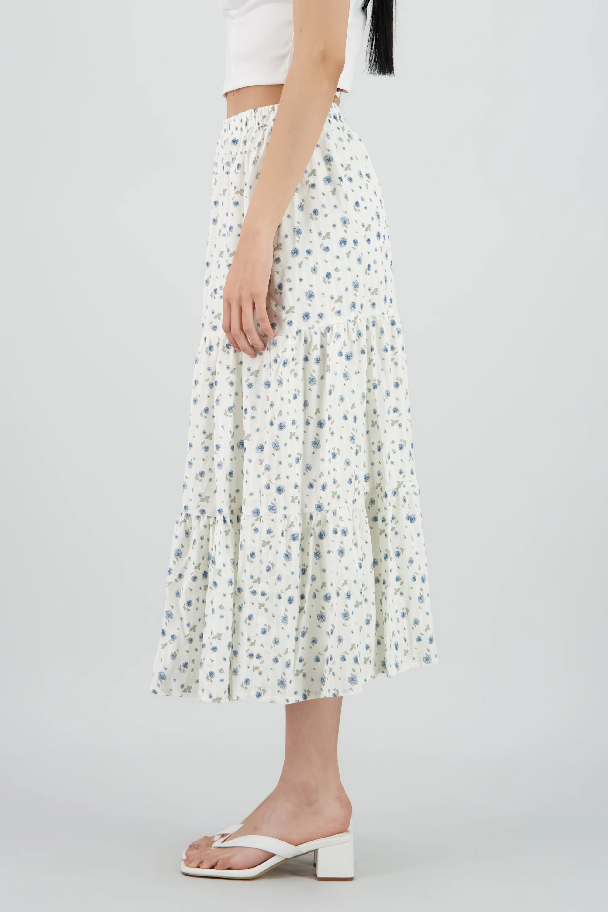 Falda maxi estampado rosas - Image 3