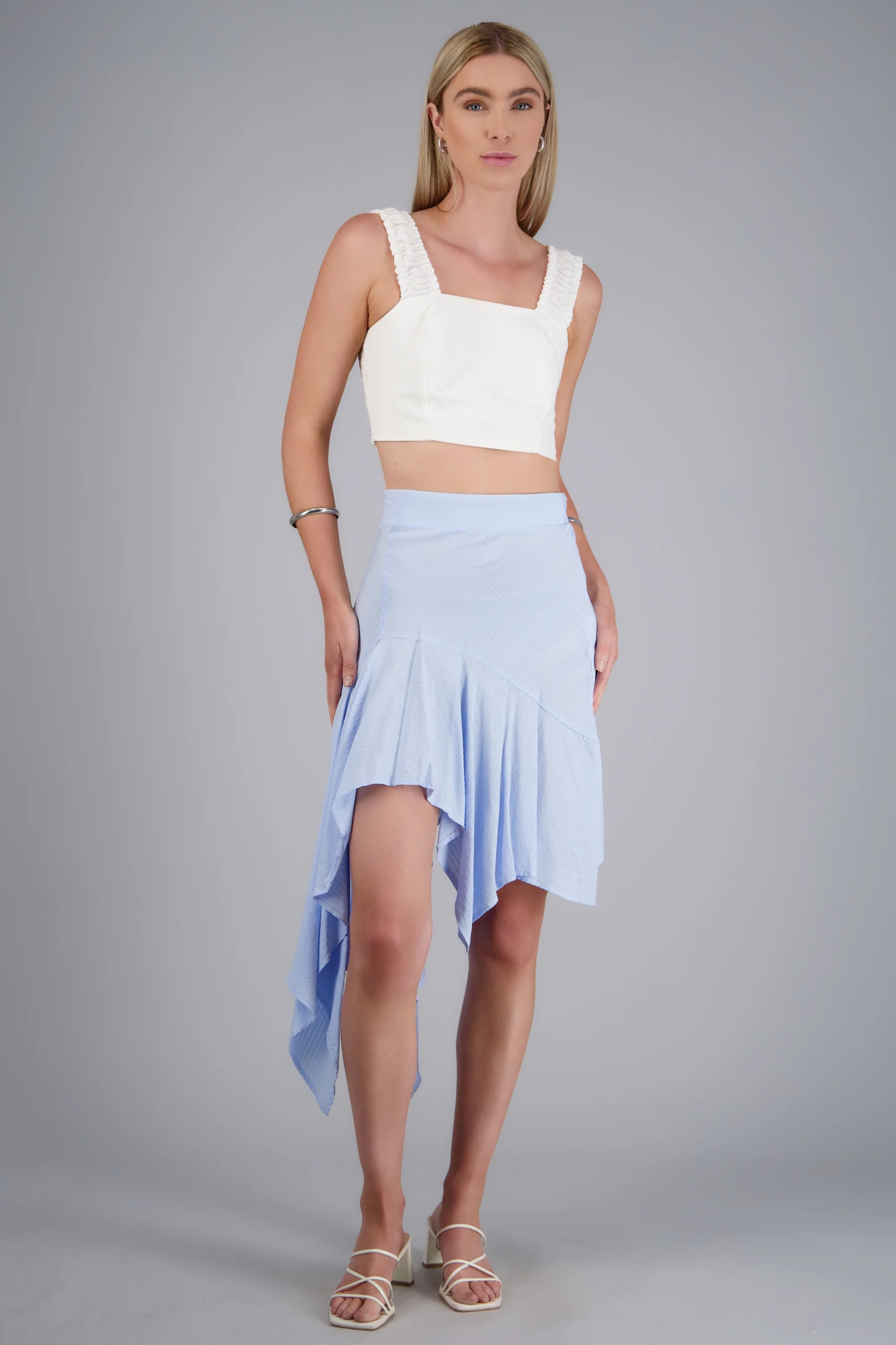 Falda midi asimetrica