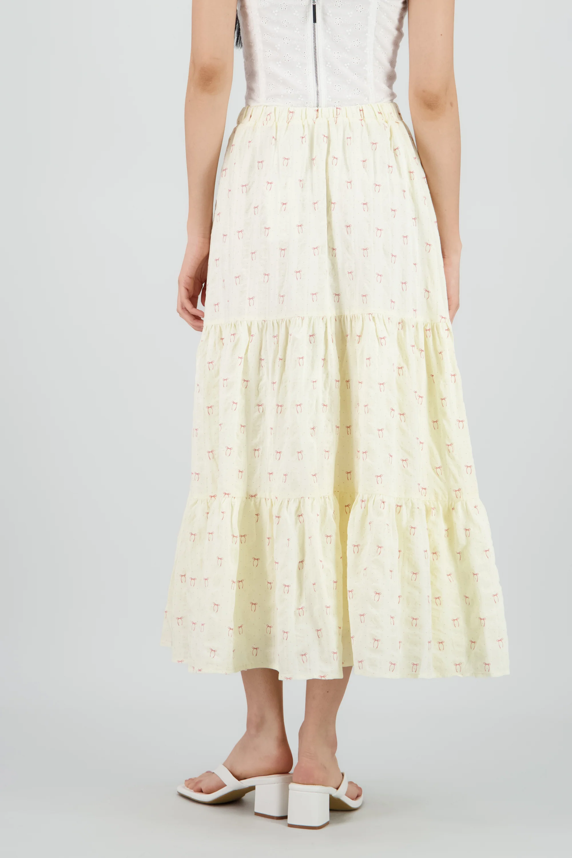 Falda midi estampado moños y polkas - Image 4
