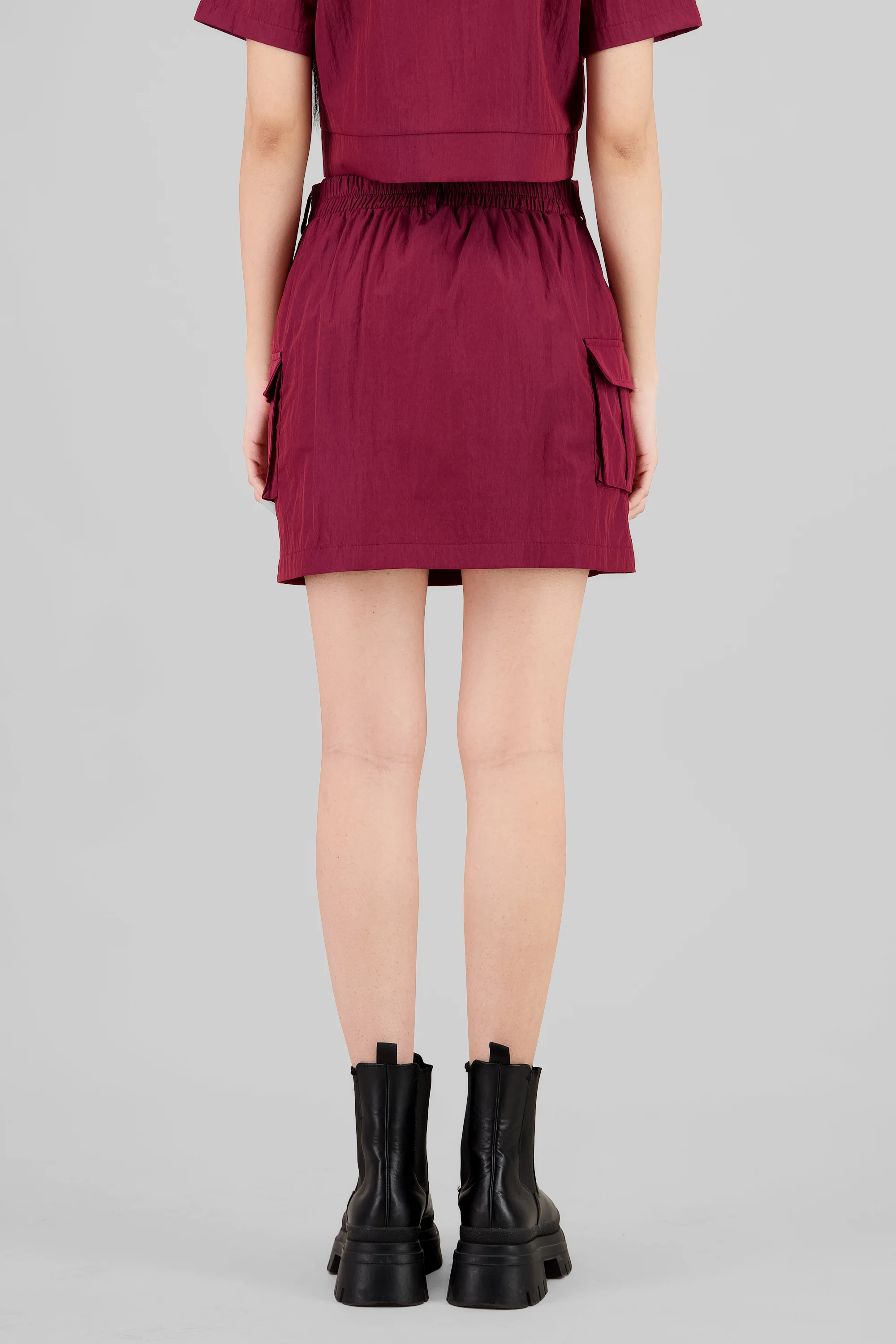 Falda mini cargo tacto peach - Image 4