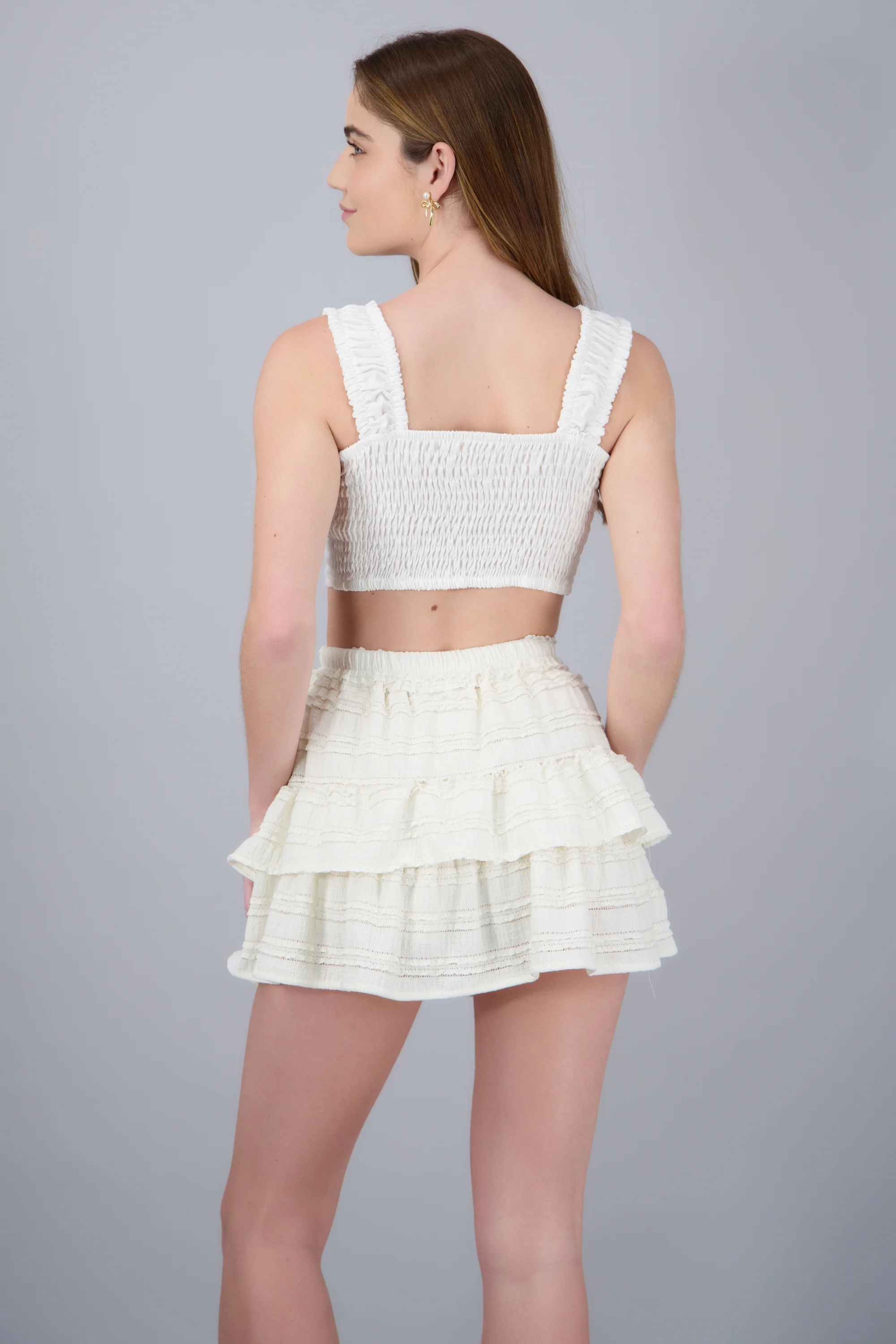 Falda mini doble olán textura - Image 4