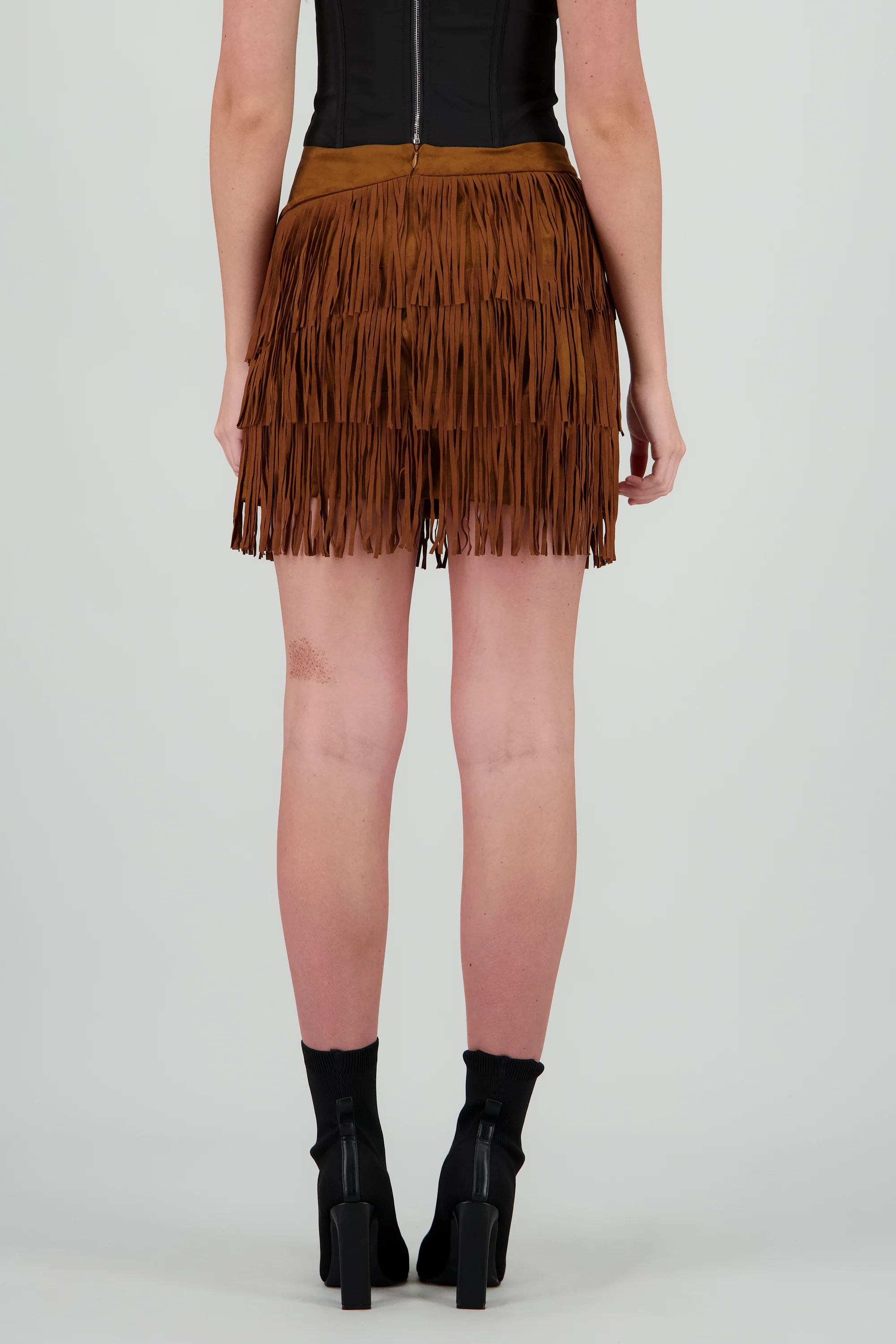 Falda mini fringe suede - Image 4