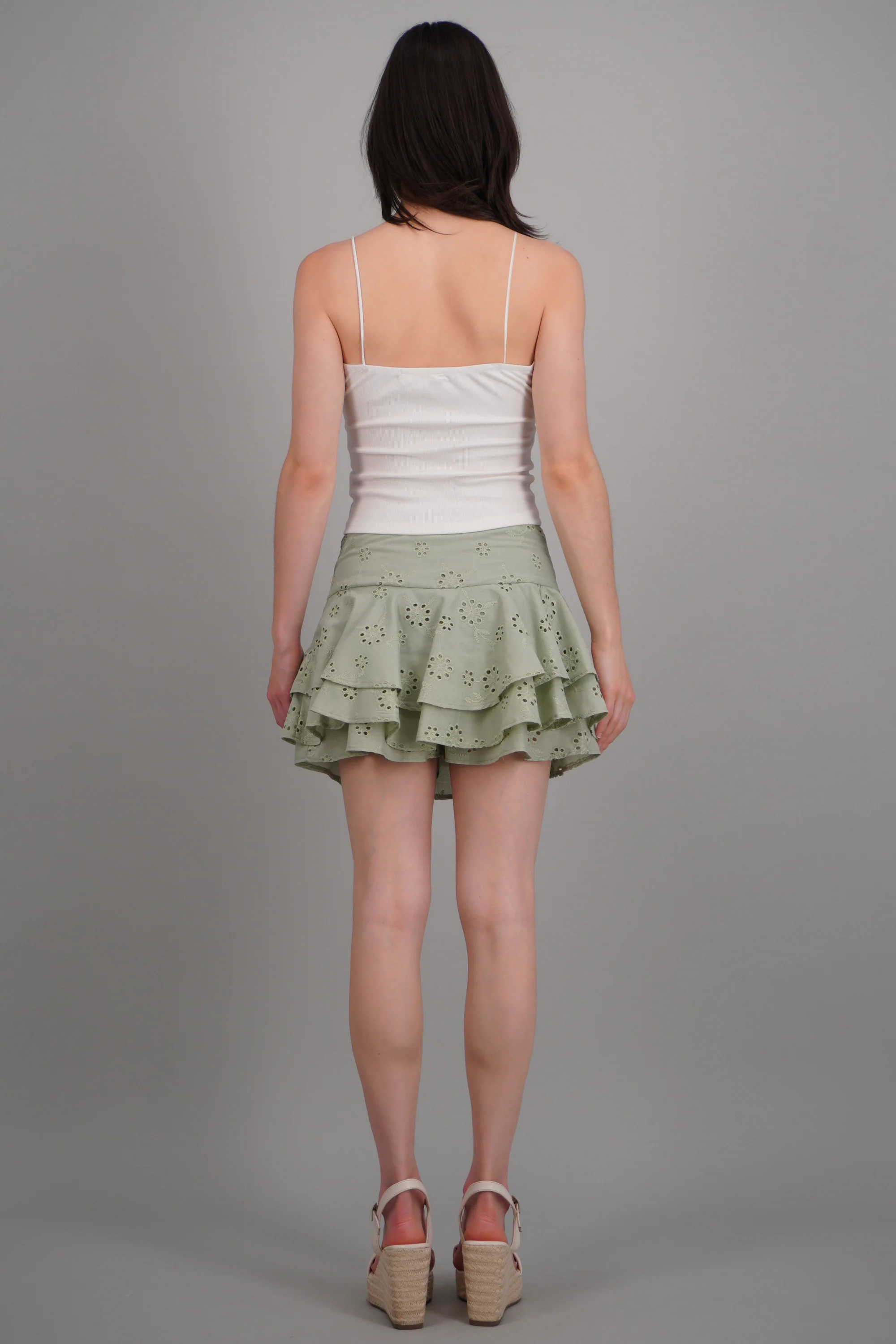 Falda mini olanes detalle encaje - Image 4