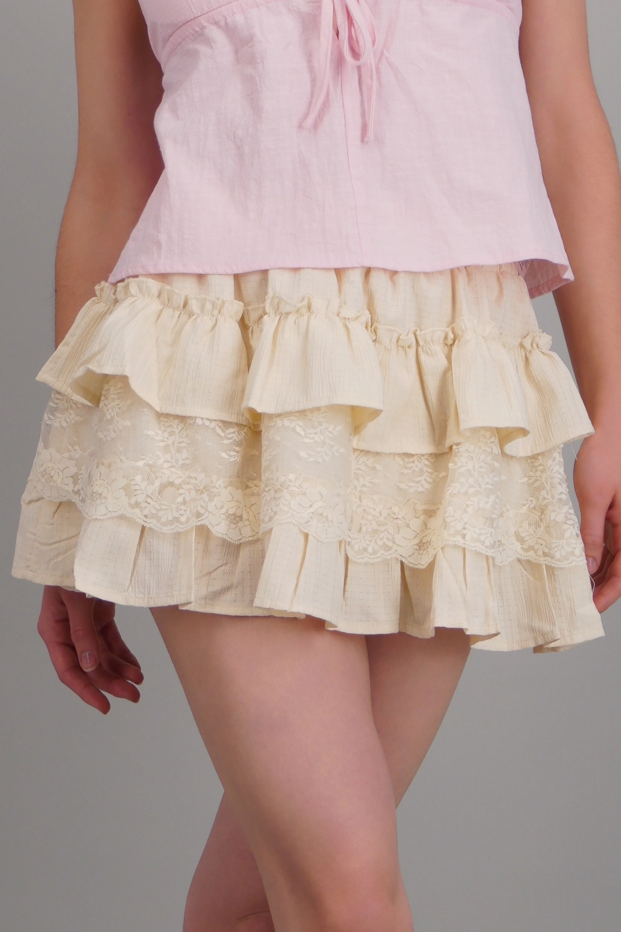 FALDA OLANES CON DETALLE DE ENCAJE - Image 5